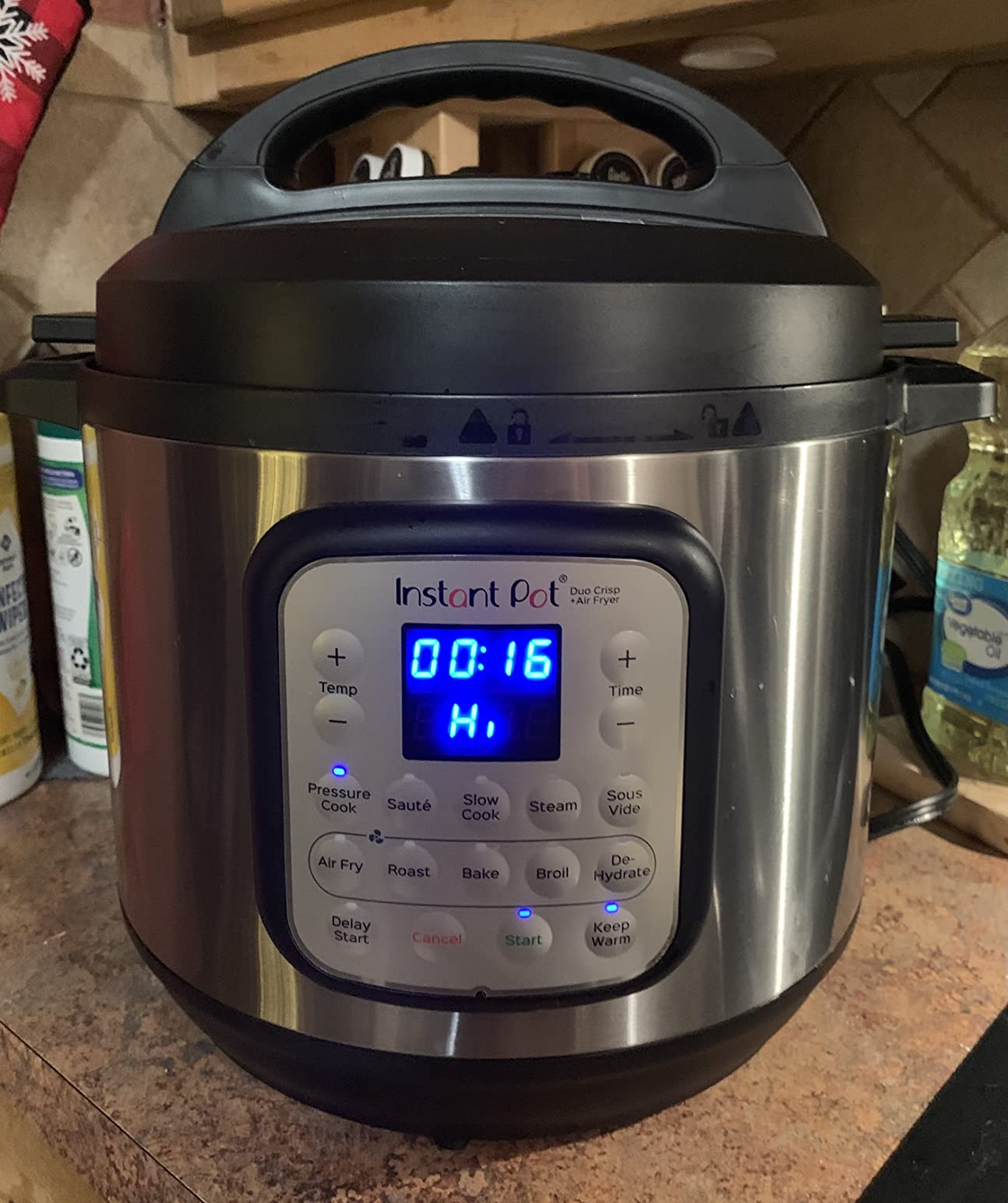 Instant Pot Duo Crisp 11-in-1 Air Fryer and Electric Pressure Cooker Combo with Multicooker Lids that Fries, Steams, Slow Cooks, Dehydrates, Free App With Over 800 Recipes, Black/Stainless Steel, 8QT customer photo 1