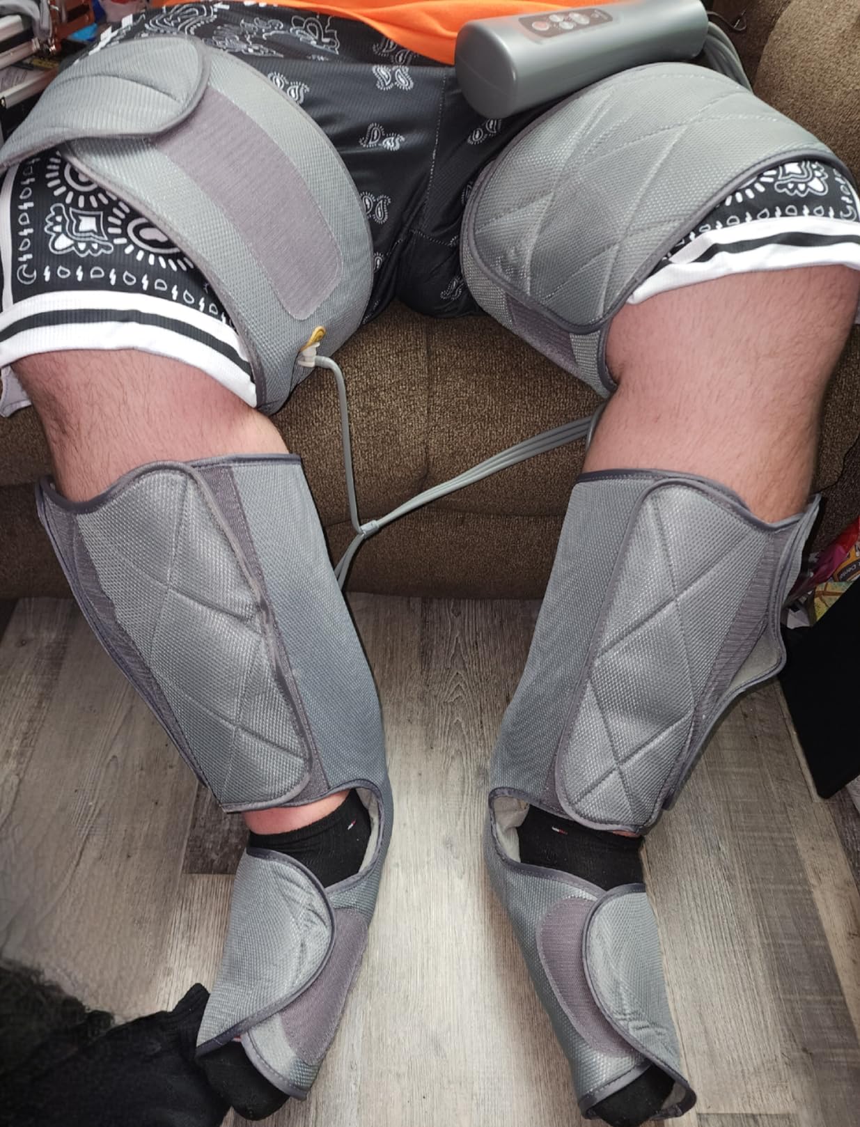 Leg Massager for Circulation - Foot and Calf Massager, Air Compression Leg Wraps Massage Boots Machine for Home Use Leg Massage - scd Machine for Calf, Thigh and Foot Massager, FSA or HSA Eligible customer photo 2