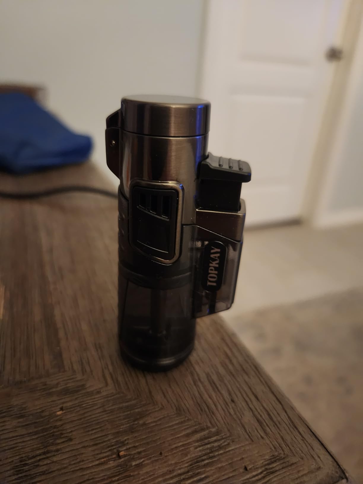 Cigar Lighters Triple Jet Flame Torch Lighters, Windproof Butane Refillable Torch Lighters with a Gift Box, 2 Packs (Butane Not Included) customer photo 1