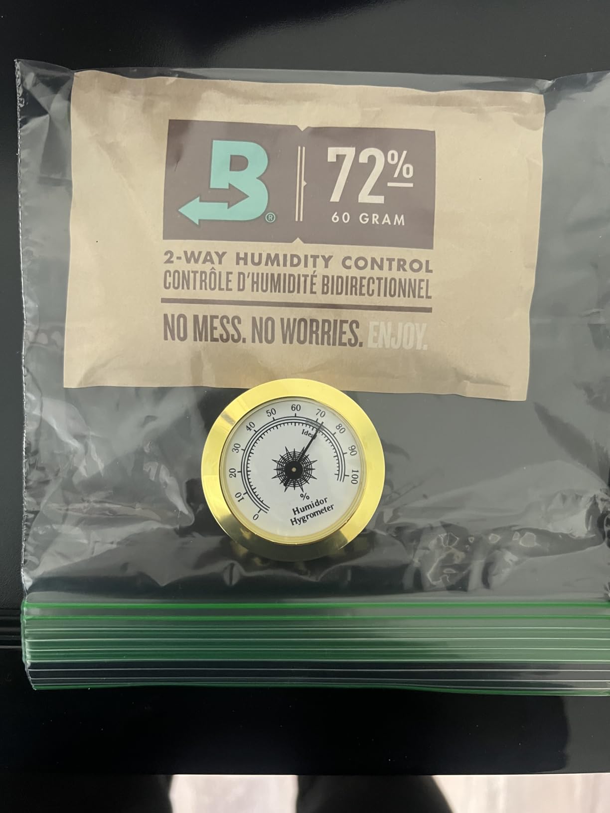 Cigar Hygrometer - High Precision Adjustable 2 Inch Hygrometer Thermometer for Cigar Humidor | Cabinet | Jars | Guitar customer photo 1