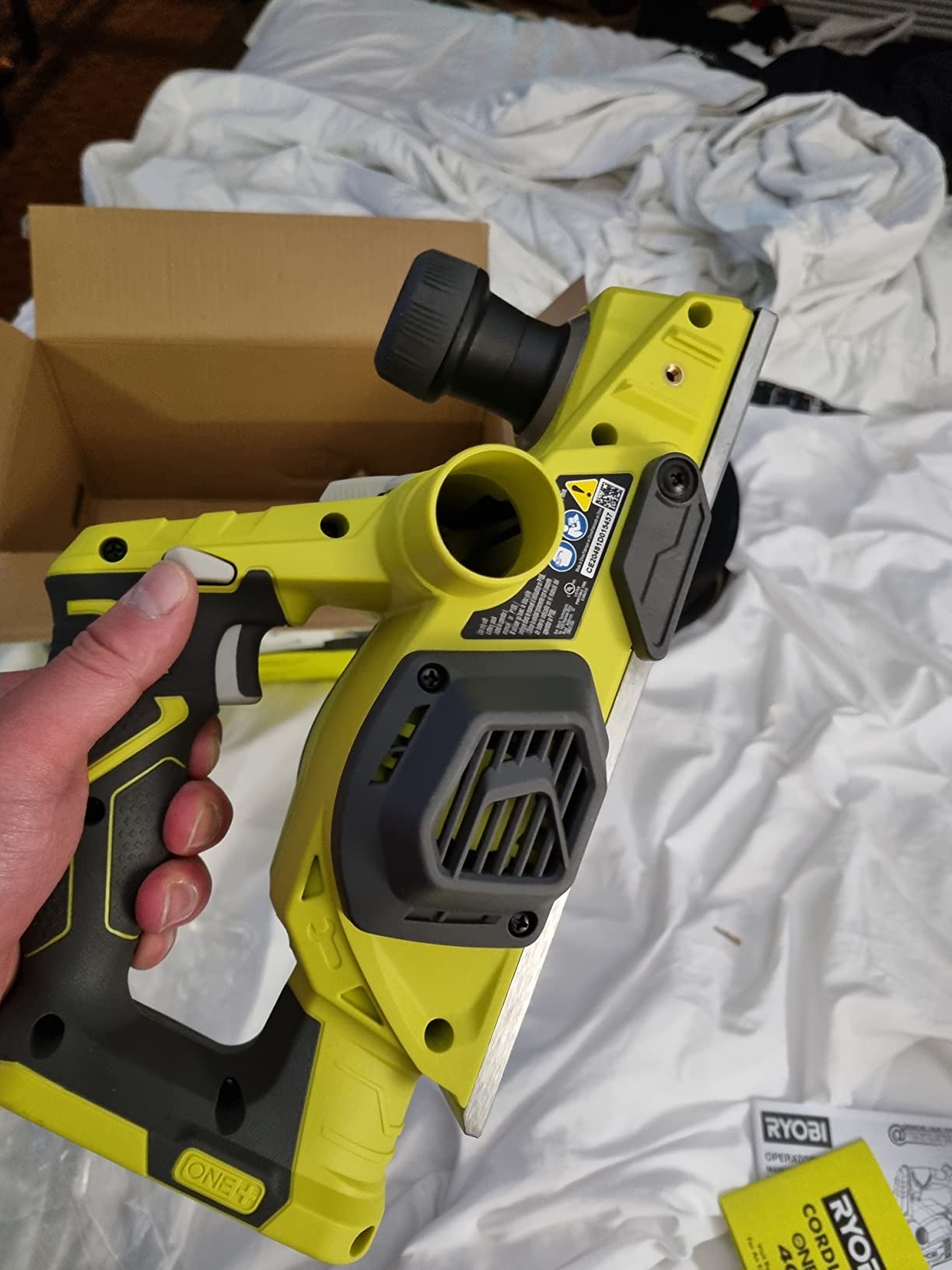 RYOBI ONE+ 18V Cordless 3-1/4 in. Planer Tool ONLY with DUST Bag P611 customer photo 1