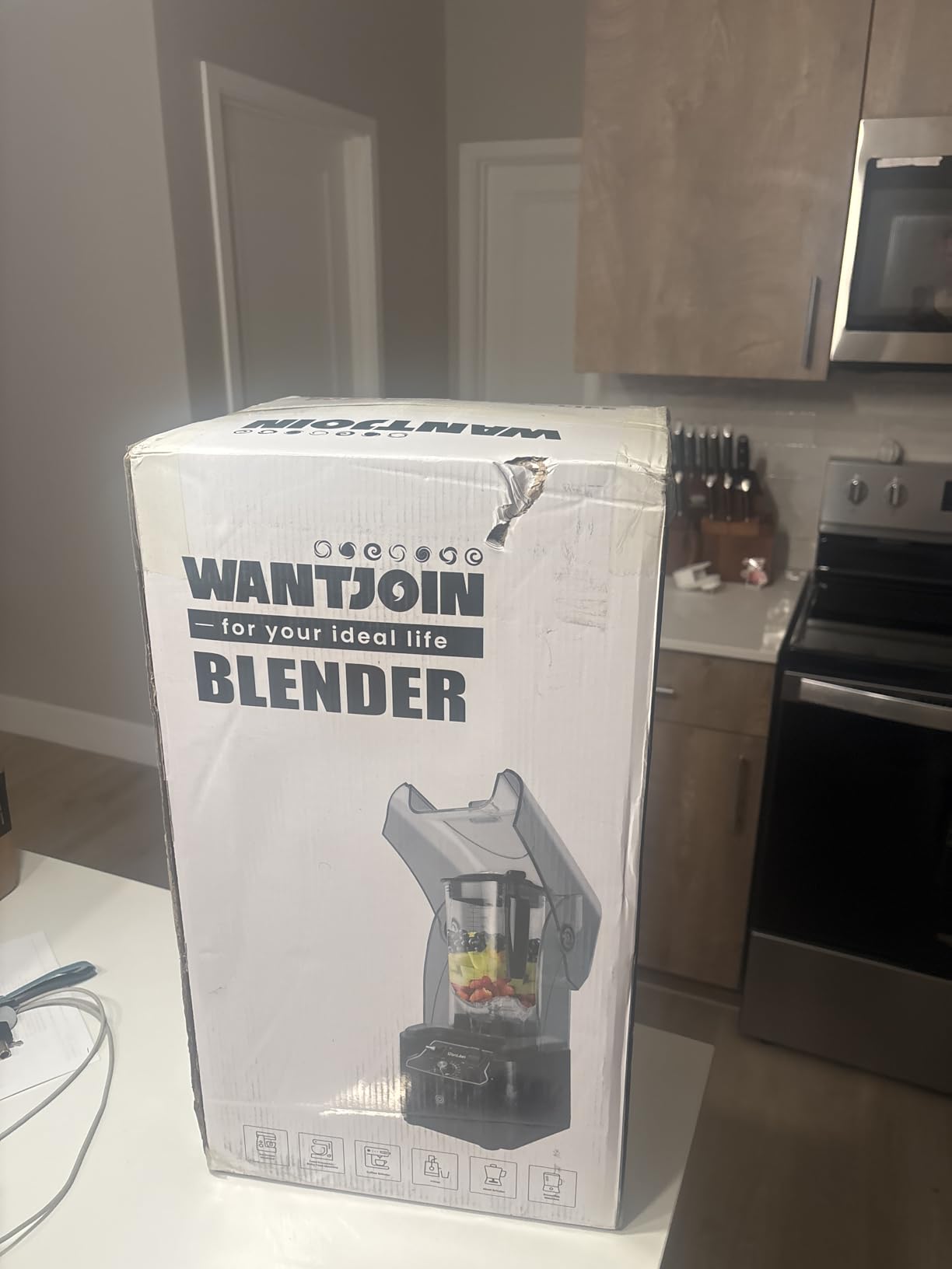 WantJoin Professional Commercial Blender With Shield Quiet Sound Enclosure 2200W Industries Strong and Quiet Professional-Grade Power, Self-Cleaning, Black customer photo 2