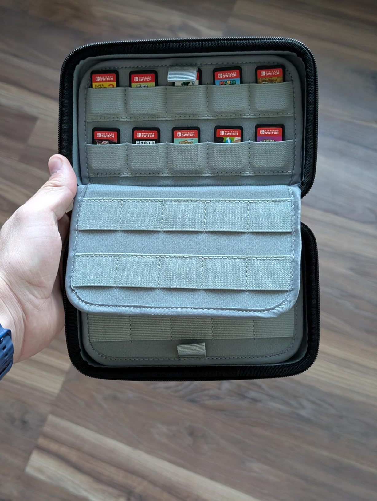 sisma 80 Switch Game Case Compatible with Nintendo Switch/Switch 2 Games & PS Vita Cartridges, Hard Shell Card Holders Organizer Storage Case Travel Portable Carrying Bag customer photo 2