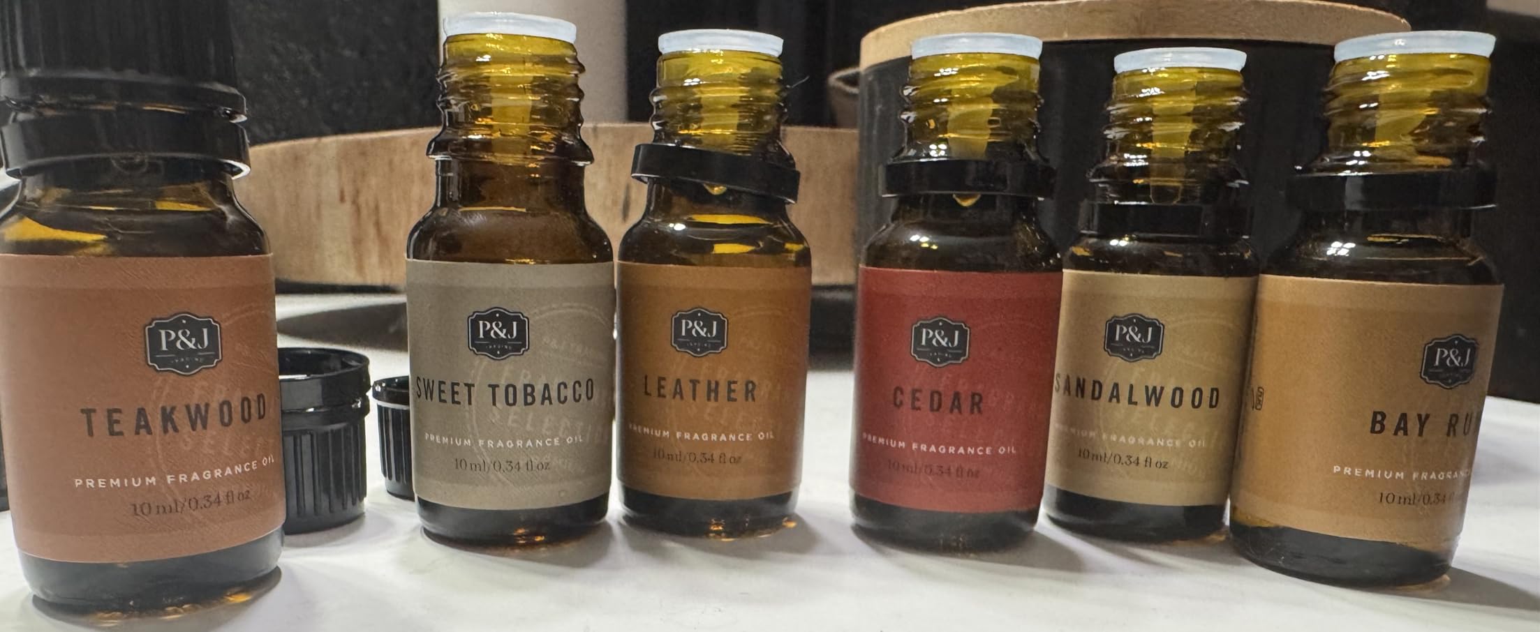 P&J Trading Fragrance Oils for Diffusers for Home Gentlemen's Set Fragrance Scents for Candle Making - Soap Making Supplies - Car Diffuser Scents - Essential Home Gift Set - Cedar, Sandalwood & More customer photo 2