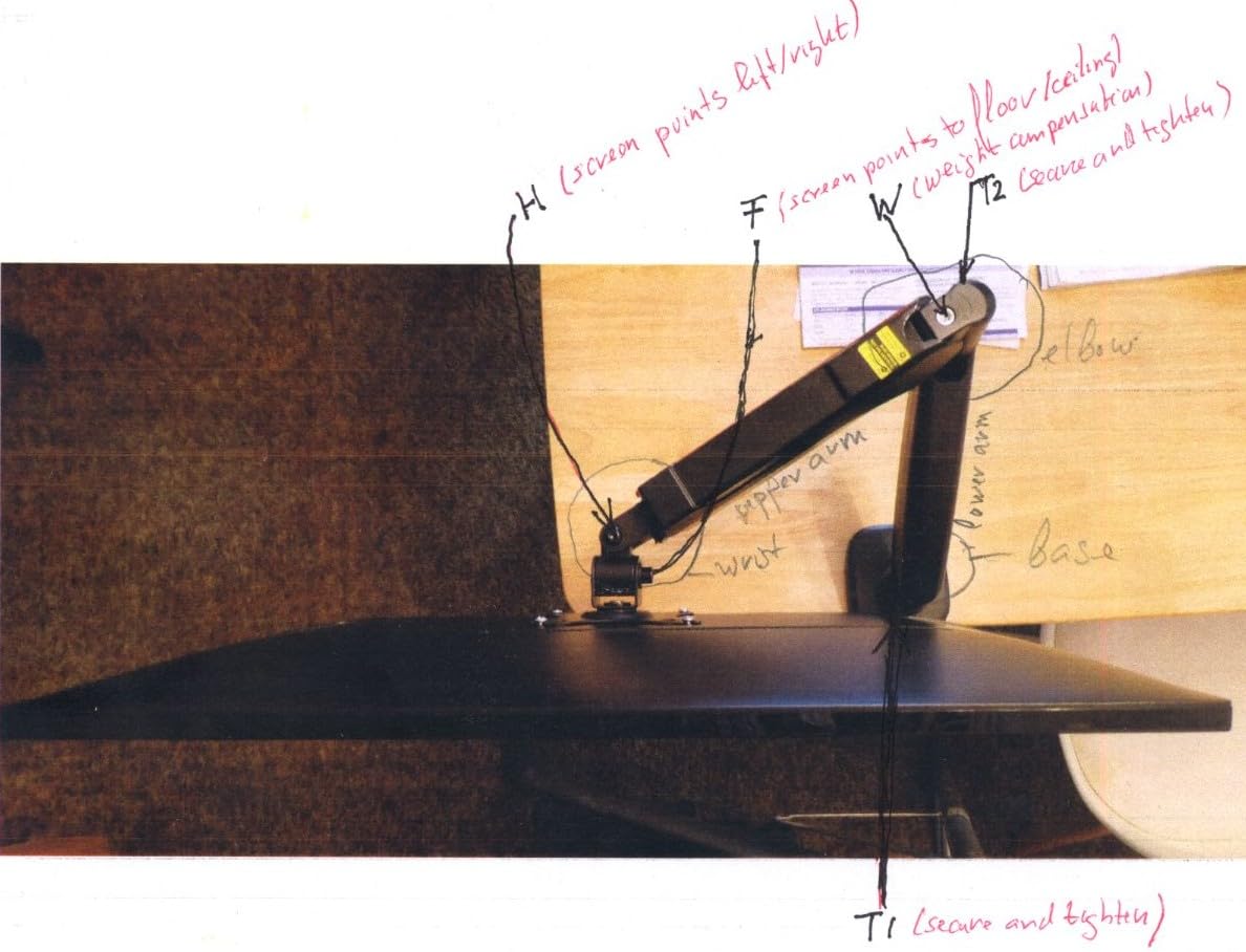 MOUNTUP Single Monitor Desk Mount Holds Screen up to 32 inch, Height Adjustable Monitor Arm, Computer Monitors Stand with Clamp/Grommet Mounting Base, VESA Mounts Fit 4.4-17.6lbs Computer, Black customer photo 2