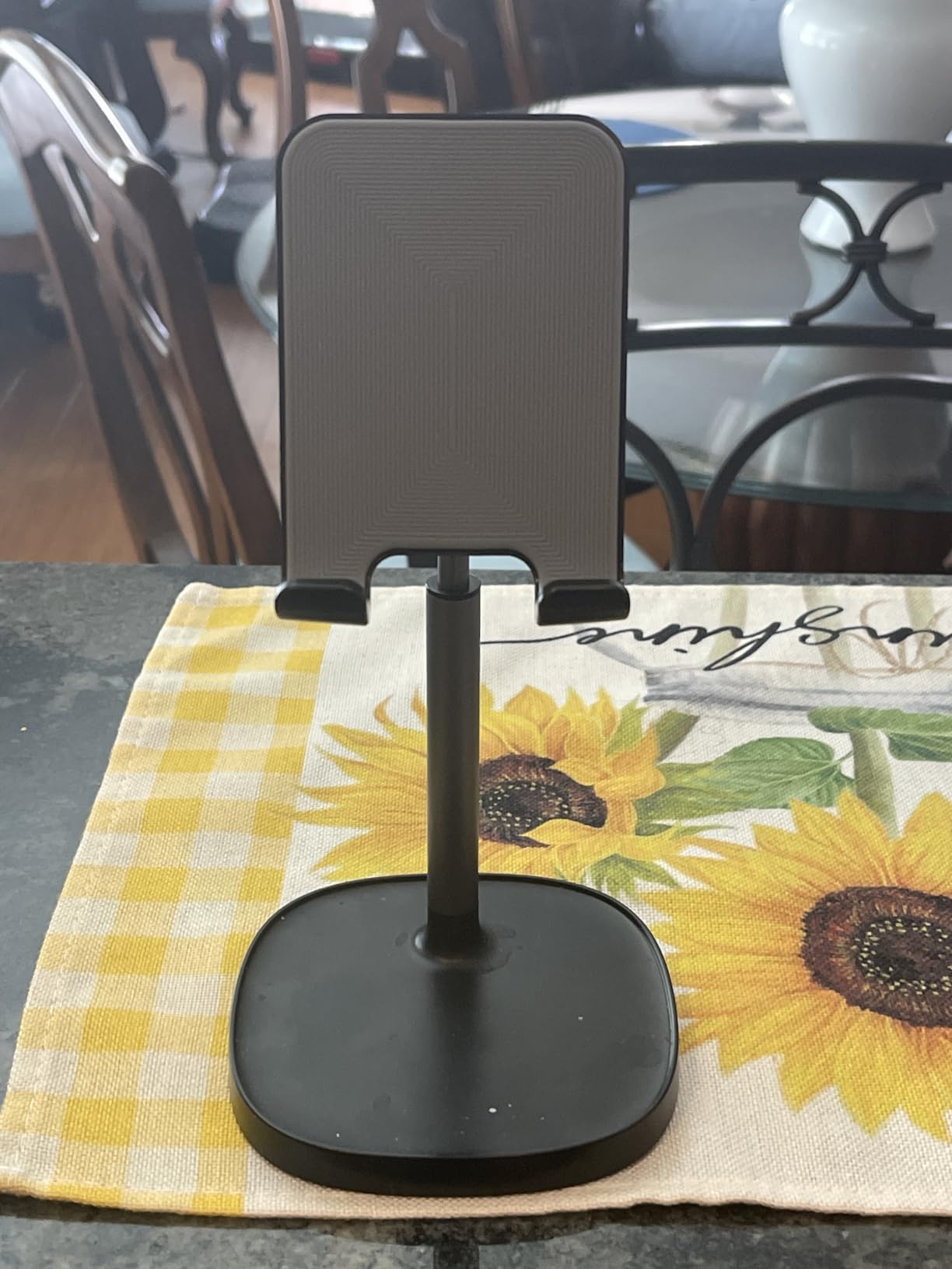 LISEN Cell Phone Stand Phone Holder for Desk Office Decor, Office Desk Accessories Gifts Women PC Gaming Essentials iPhone Stand Gadgets Men Fit OtterBox Case Switch iPad Air Tablet 4-10 in customer photo 1