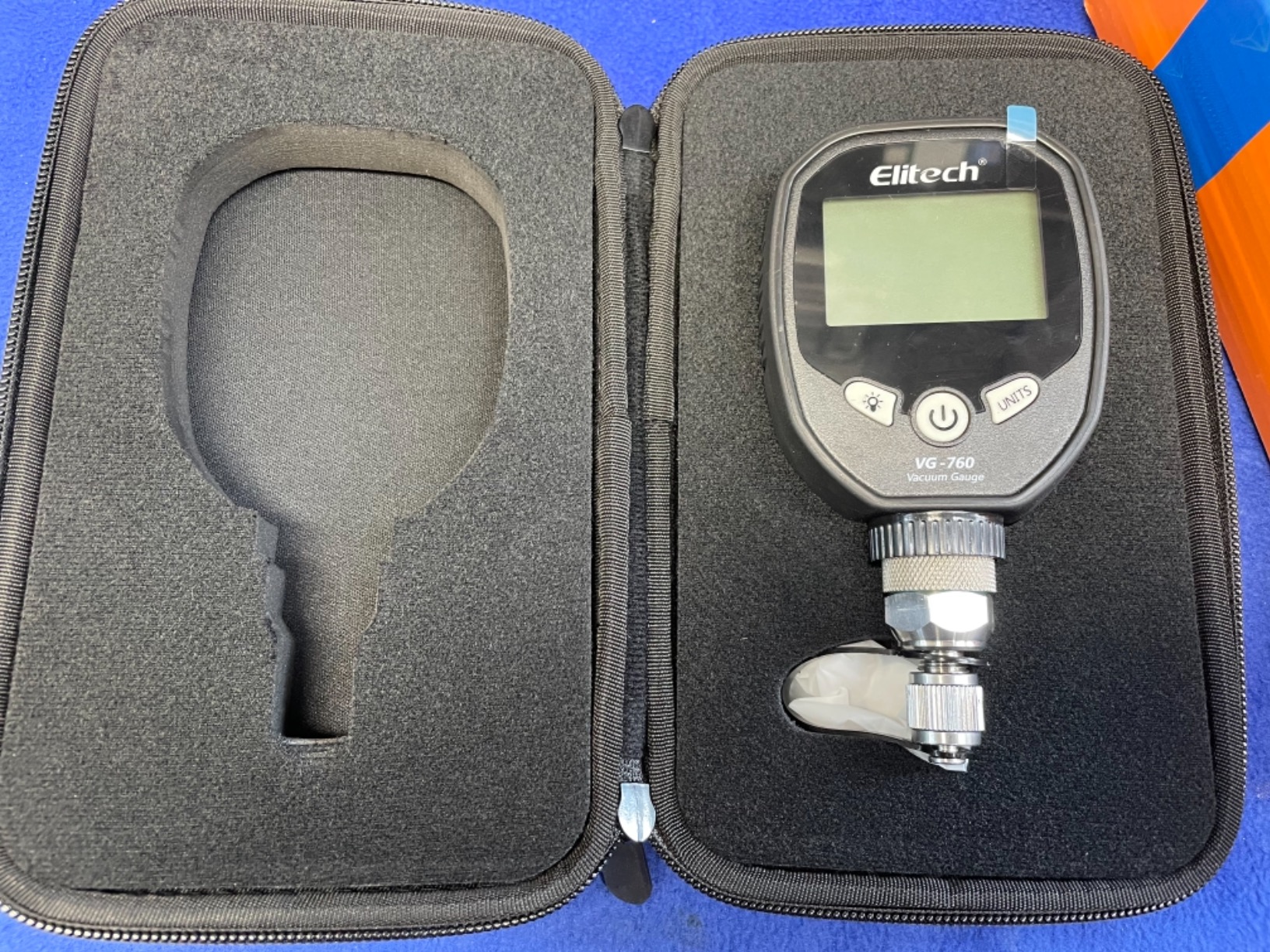 Elitech Digital Vacuum Gauge HVAC Micron Gauge 0-19000 Micron Refrigerant Vacuum Meter 1/4