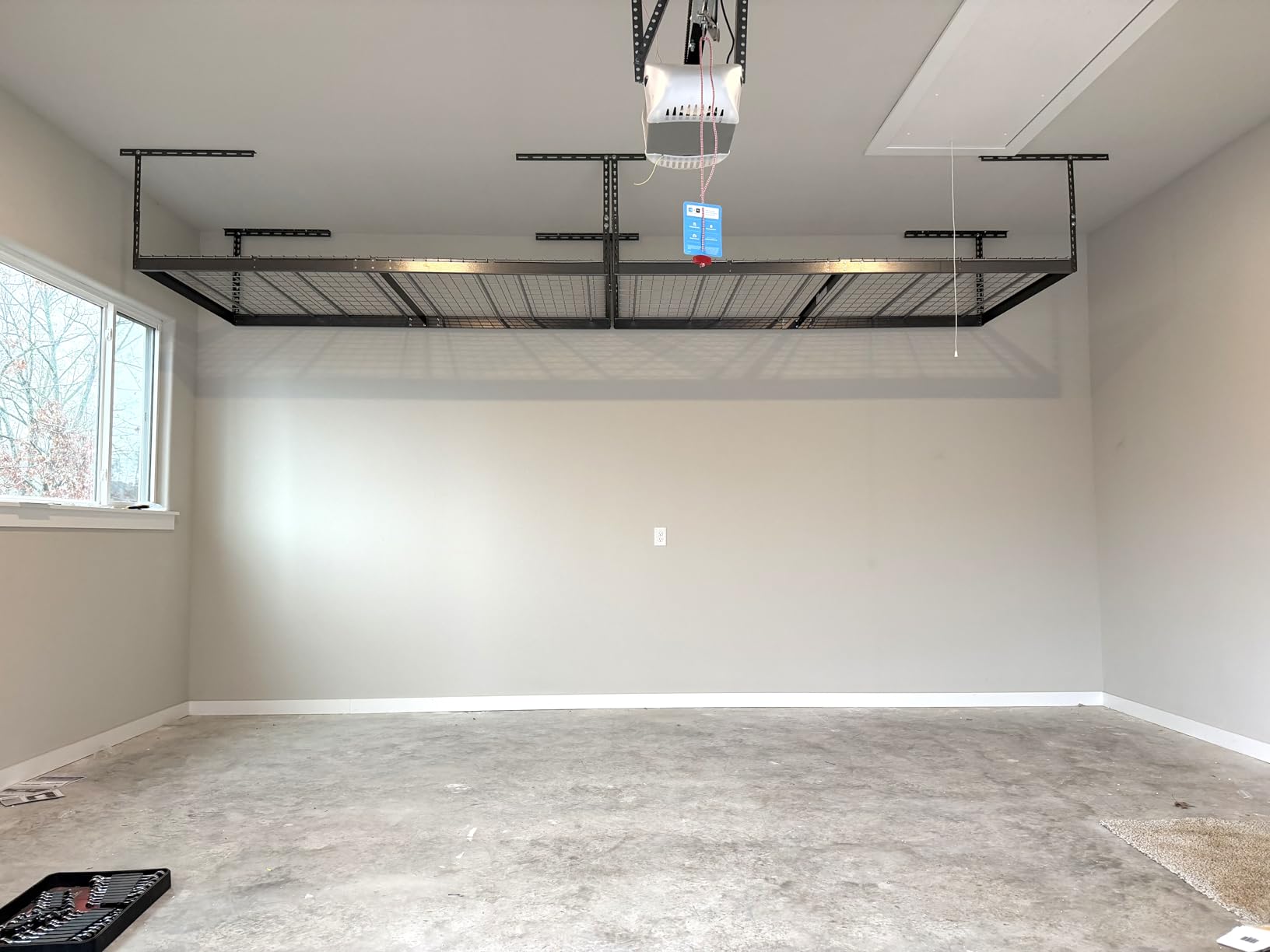 2-Pack 4 x 8 MonsterRax Overhead Garage Storage Rack, Ceiling Racks for Garage, Organization Shelving, Adjustable Hanging Shelf, Grey, 24