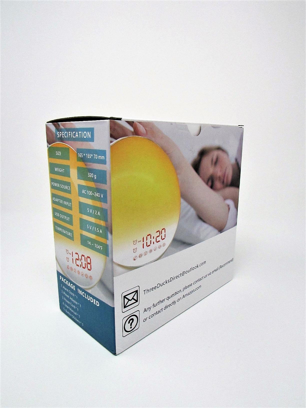 Wake Up Light Sunrise Alarm Clock for Kids, Heavy Sleepers, Bedroom, with Sunrise Simulation, Sleep Aid, Dual Alarms, FM Radio, Snooze, Nightlight, Daylight, 7 Colors, 7 Natural Sounds, Ideal for Gift customer photo 1