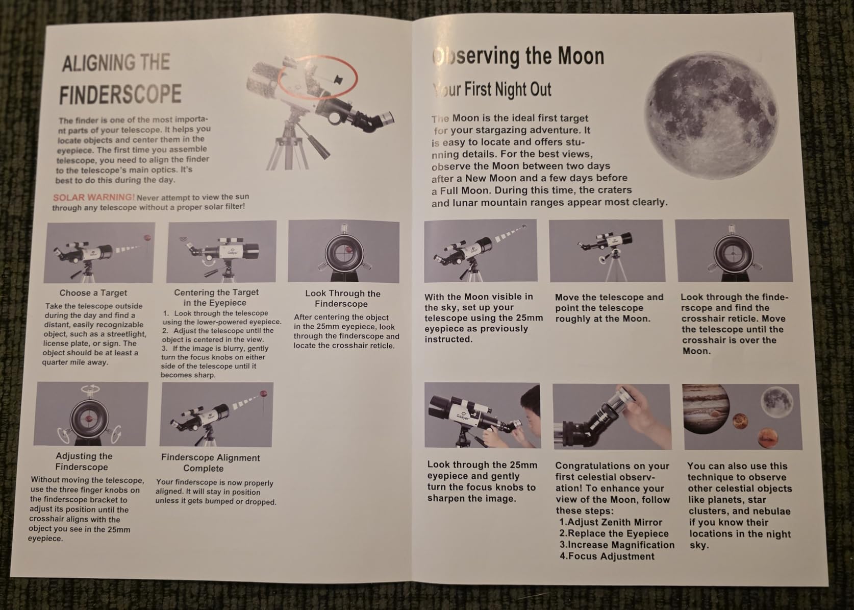 Gskyer Telescope, 70mm Aperture 400mm AZ Mount Astronomical Refracting Telescope for Kids Beginners - Travel Telescope with Carry Bag, Phone Adapter and Wireless Remote. customer photo 2