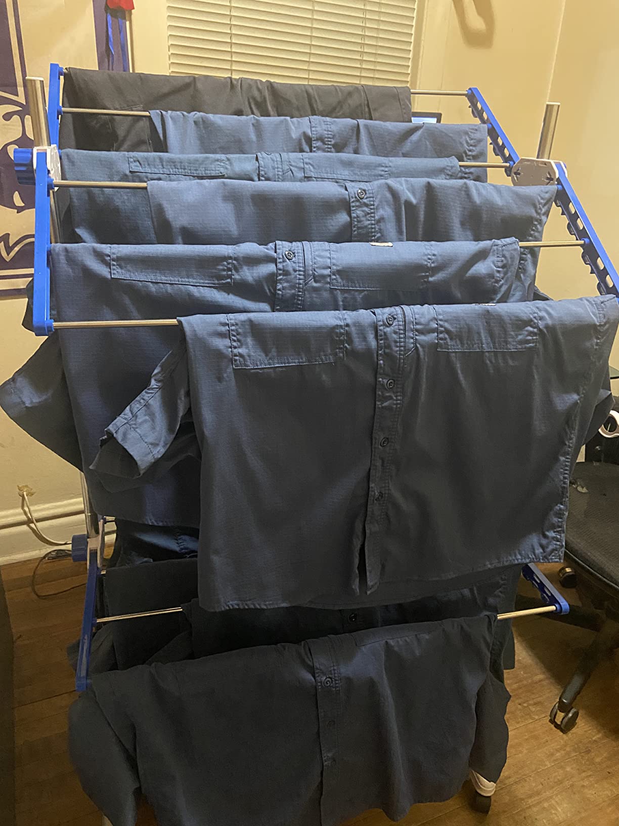 Nubreeze Revolutionary Clothes Drying Rack + Innovative Smart Breeze Fan Technology + Natural Forced Air for Quicker Drying + Foldable for Easy Storage + Holds up to 45 lbs + Energy Efficient customer photo 1