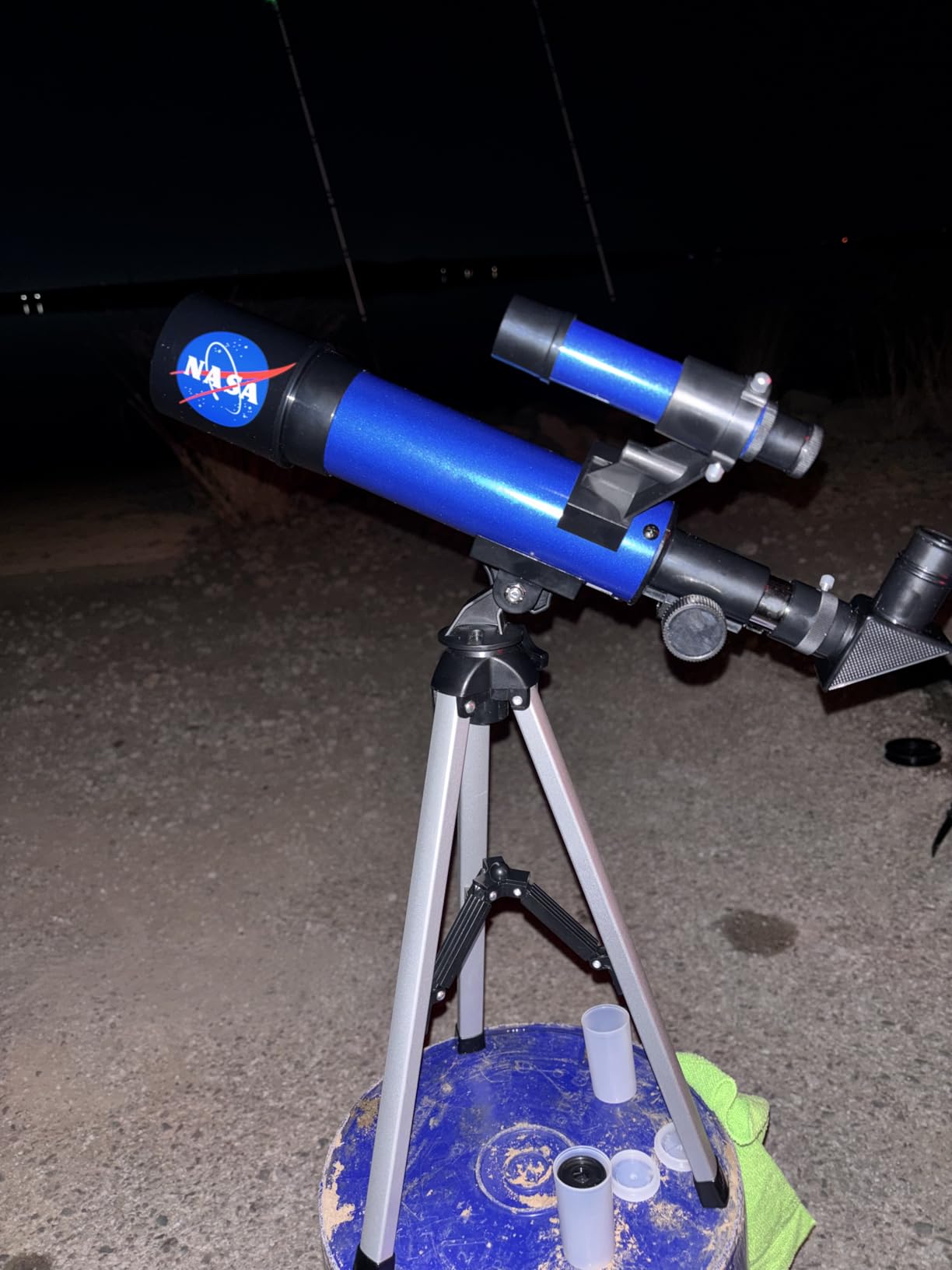 NASA Lunar Telescope for Kids - 90x Magnification, Includes Two Eyepieces, Tabletop Tripod, and Finder Scope- Kids Telescope for Astronomy Beginners, Space Toys, NASA Gifts (Amazon Exclusive) customer photo 1