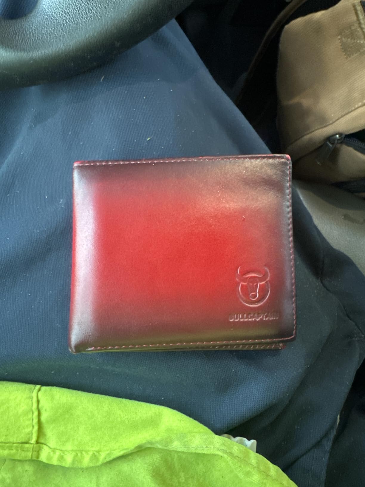 RFID Wallets for Men Slim Bifold Genuine Leather Front Pocket Wallet with 2 ID Windows QB-05 (Brown) customer photo 2