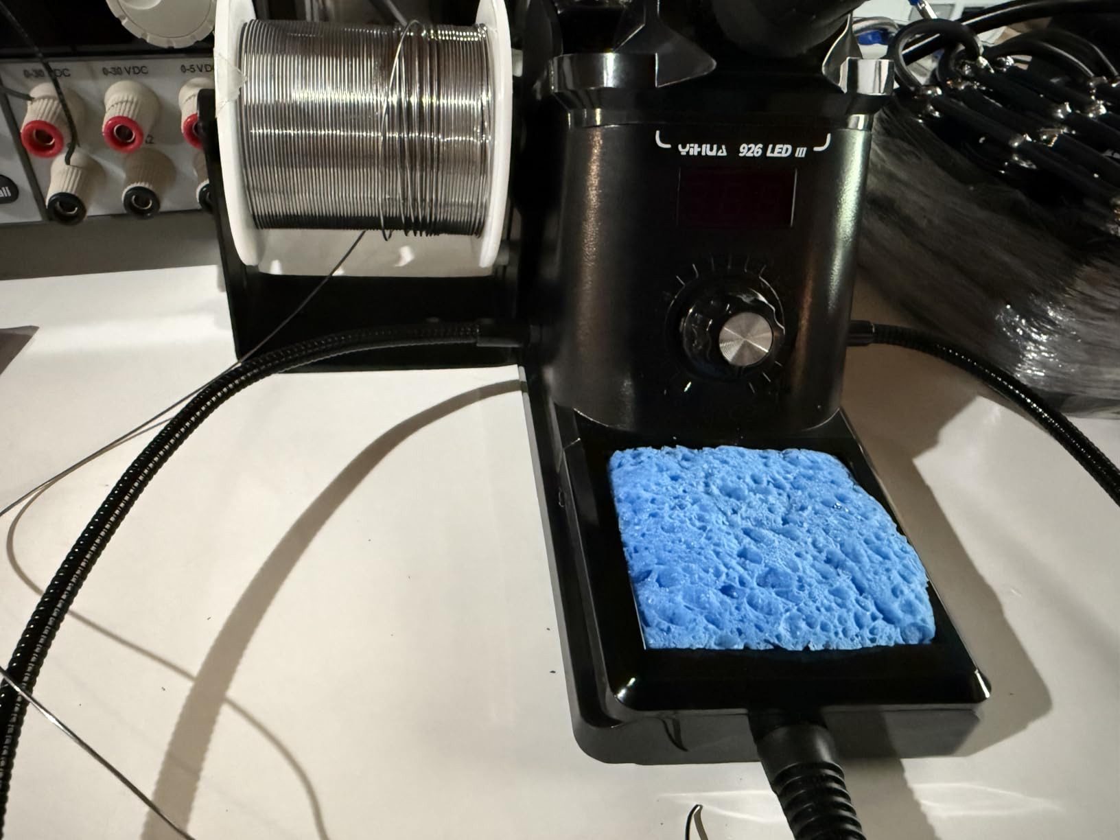 YIHUA 926 III 60W Digital Display Soldering Iron Station Kit w 2 Helping Hands, 6 Extra Iron Tips, Lead-Free Solder, Solder Sucker, S/S Tweezers, °C/ºF Conversion, Auto Sleep & Calibration Support customer photo 1