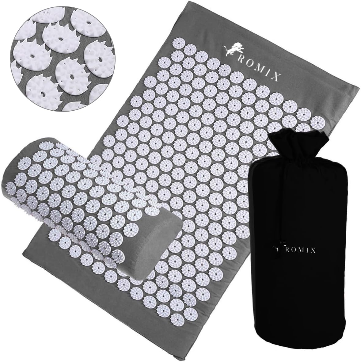 ROMIX Acupressure Mat and Pillow Set, Acupuncture Mat for Back Pain, Neck, Shoulder Pain Relief, Stress Reduction, Wellness Therapy, Cushioned Acupressure Mats with Carry Bag for Men and Women customer photo 1