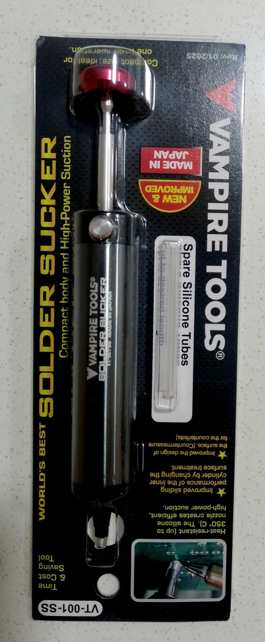 VAMPLIERS Premium Solder Sucker Made in Japan Heavy Duty Desoldering Pump High Power Vacuum Suction SS-03 customer photo 1