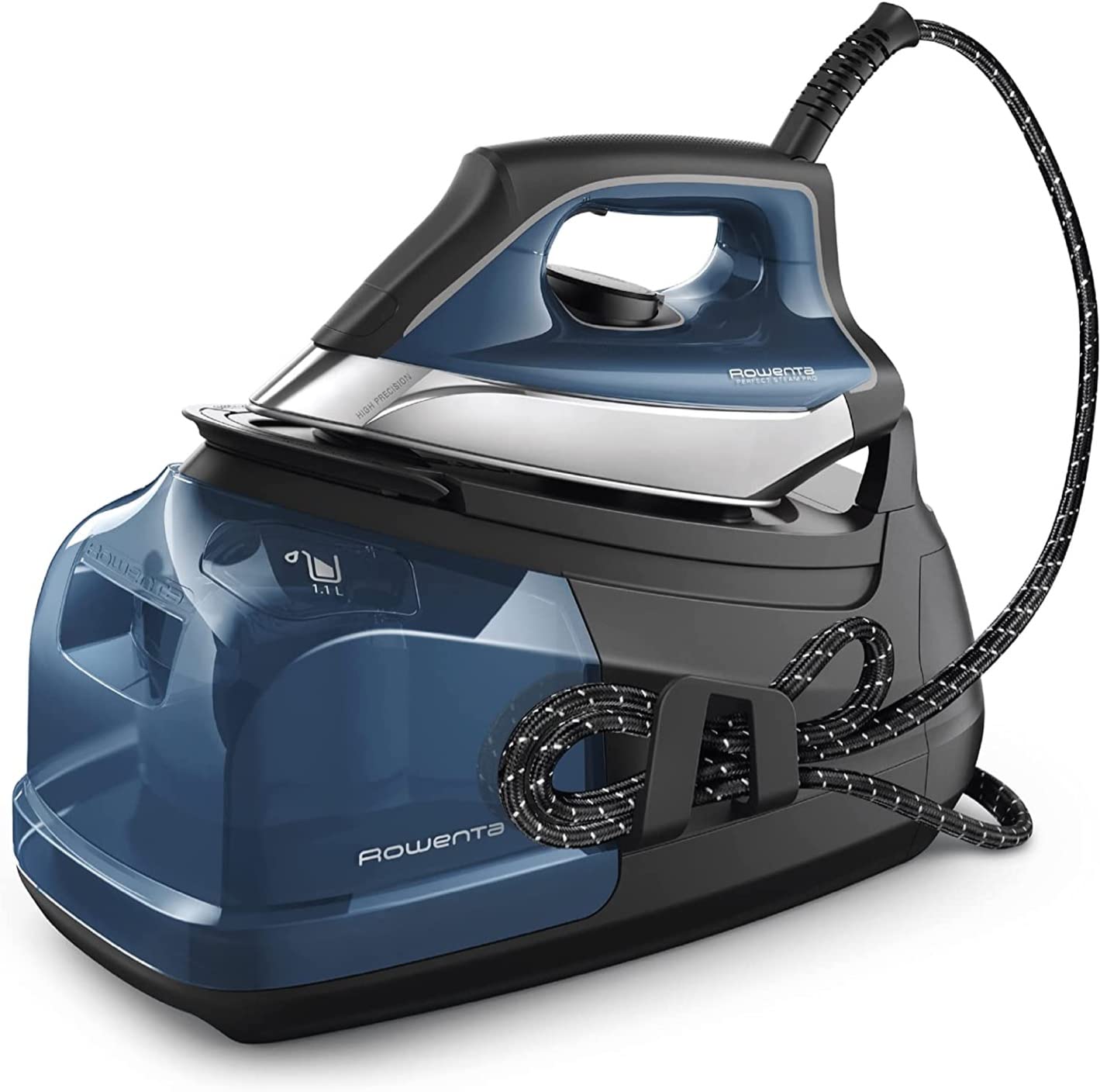 Rowenta Steam Station, Stainless Steel Soleplate, Professional Iron Steamer for Clothes, 1.1L Removable Tank, Fast Heat Up, 1800 Watts, Blue Clothes Iron, DG8624 customer photo 1