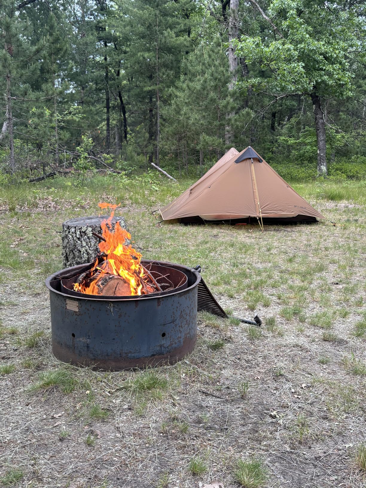 3F UL GEAR Lanshan 2 Person Tent Hiking Ultralight Camping Tent Professional 15D Silnylon Rodless Trekking Pole Tent Waterproof Backpacking Outdoor for Camping, Bivvy customer photo 2