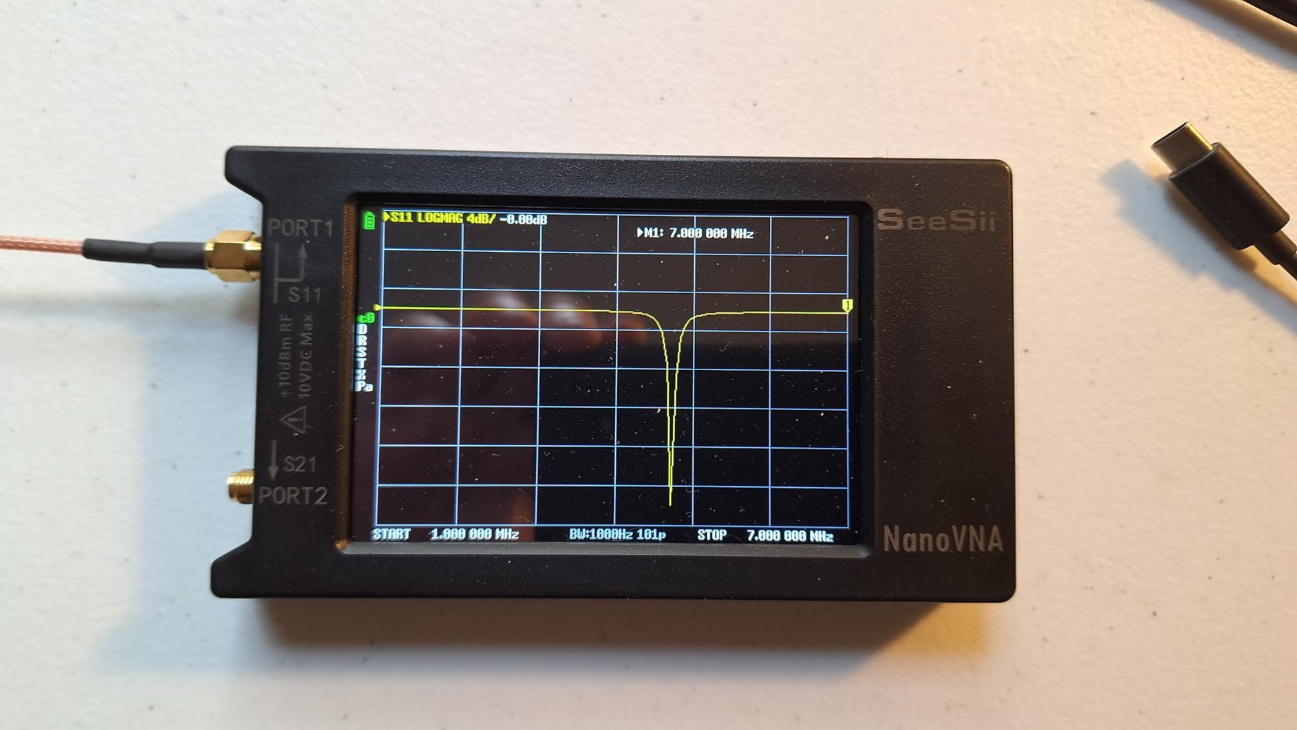 SEESII Upgraded NanoVNA-H4 Vector Network Analyzer, Latest V4.4 9KHz-1.5GHz HF VHF UHF 4