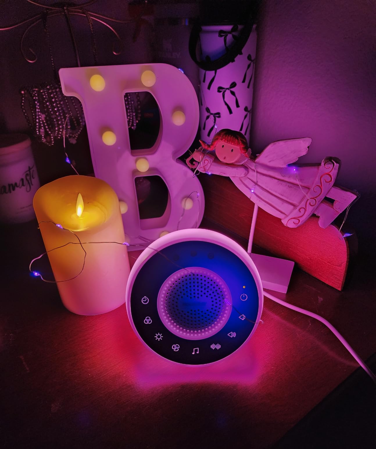 Housbay White Noise Machine with 31 Soothing Sounds, 5W Loud Stereo Sound, Auto-Off Timer, Adjustable Volume, Sleep Sound Machine for Baby, Kid, Adult -Wood Grain customer photo 2