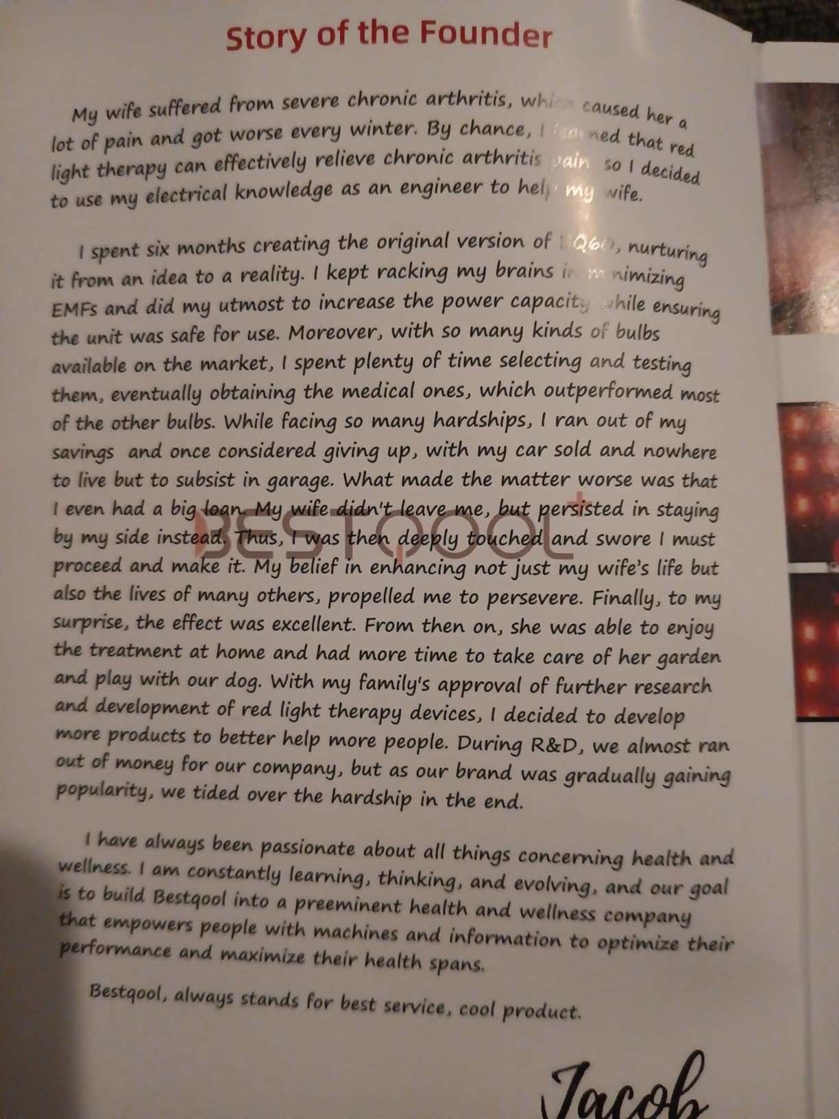 BestQool Red Light Therapy for face Body, 4 Wavelengths Infrared Red Light Therapy, 100 Elite Grade Dual Chip LEDs, High Power Red Light Panel, 170W customer photo 2
