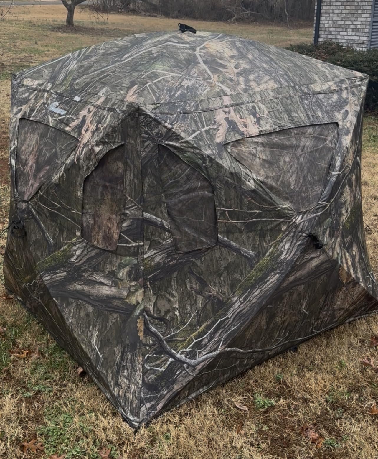 Ameristep Brickhouse Hunting Blind | 3-Person Ground Blind in Mossy Oak Break-Up Country, One Size customer photo 1