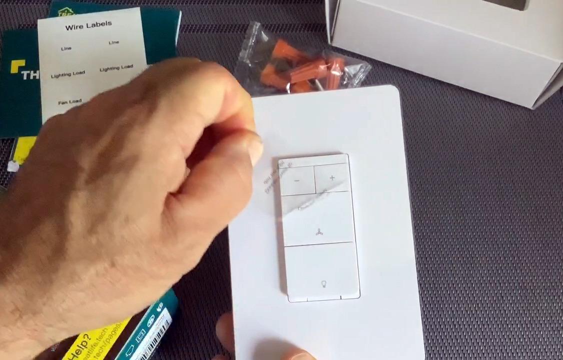 TREATLIFE Smart Ceiling Fan Control and Dimmer Light Switch, 2.4GHz WiFi Only, Neutral Wire Required, Single Pole Fan & Light Switch Combo, Works with Alexa, Google Home & SmartThings, Remote Control customer photo 1