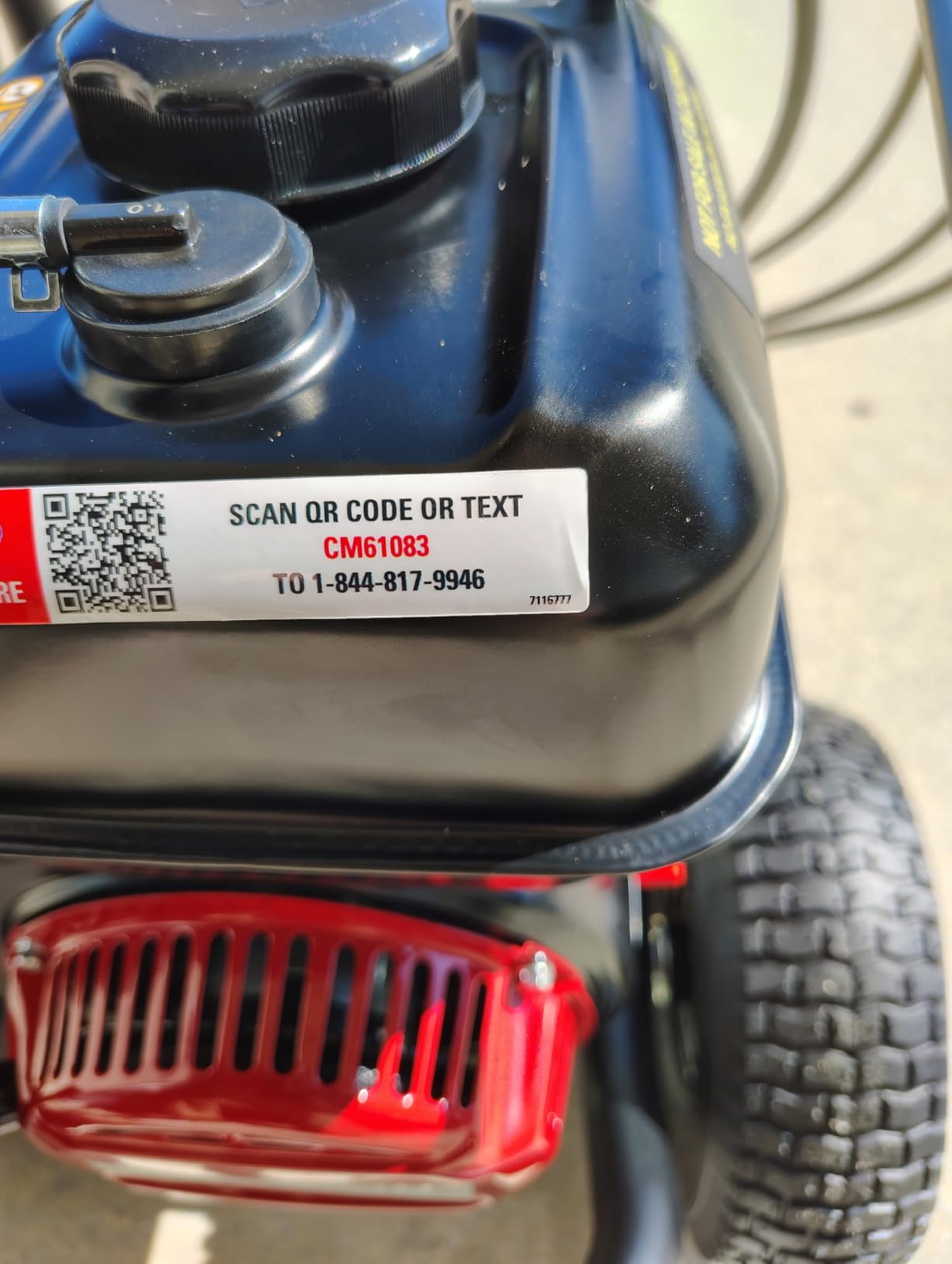 Simpson 3400 PSI Gas Pressure Washer, 2.5 GPM Residential Power Washer, Cold Water, 25' Hose, Clean Machine, 49-State Compliant (CM61083) customer photo 1