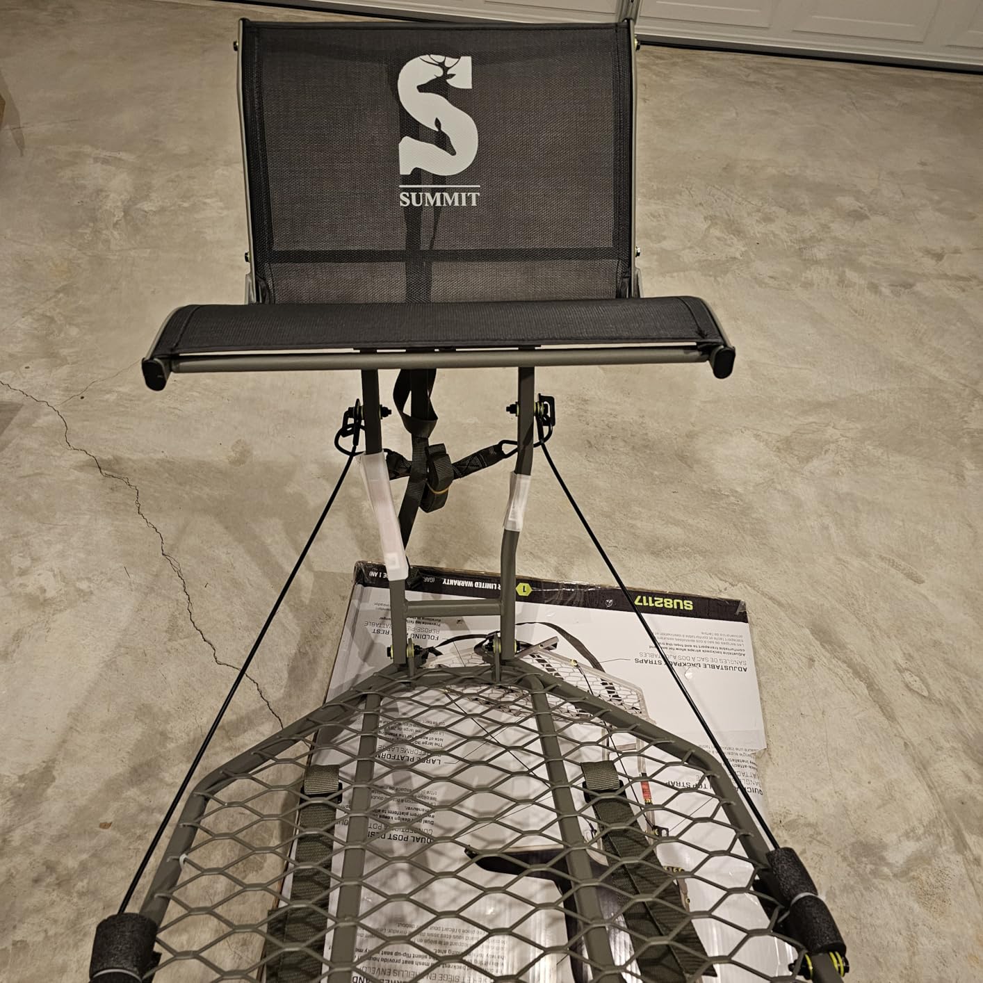 Summit Treestands Ledge XT Hang-on Tree Stand | Lightweight | Folding Comfort-Mesh Seat (SU82117),Black customer photo 2