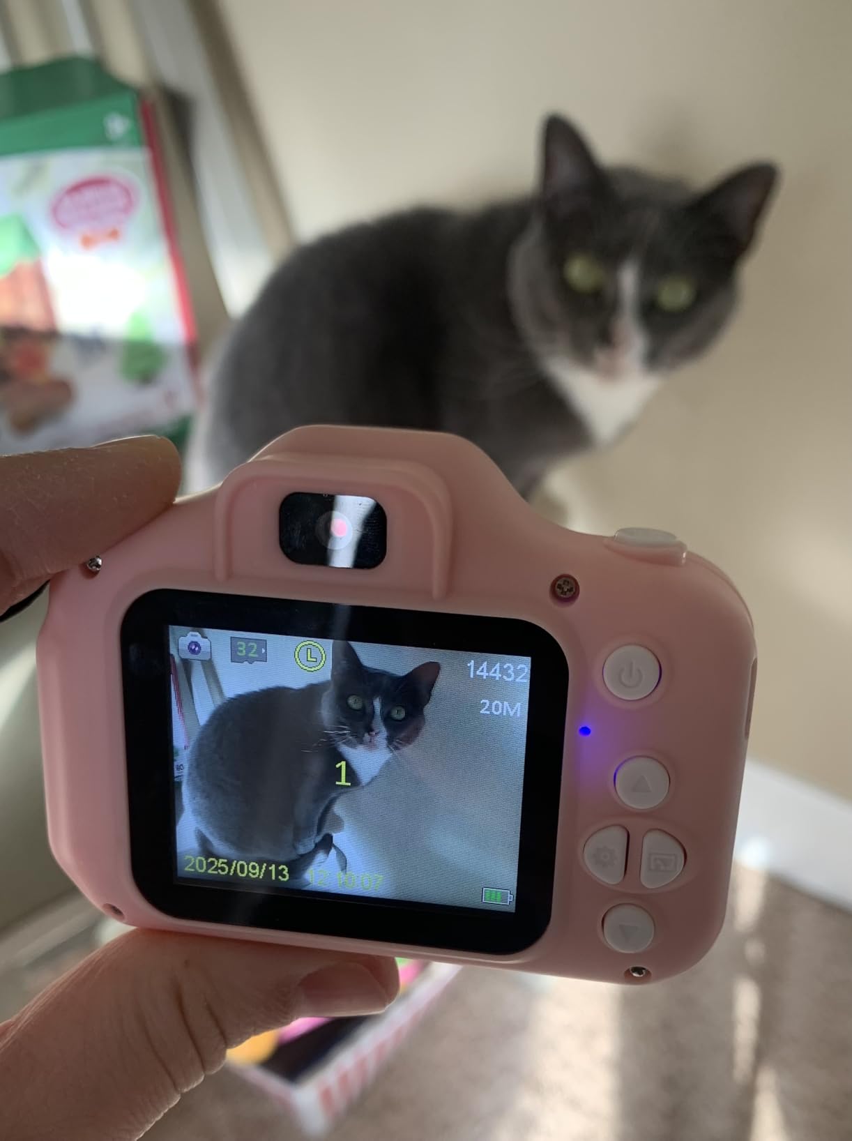 Seckton Upgrade Kids Selfie Camera, Christmas Birthday Gifts for Boys Age 3-9, HD Digital Video Cameras for Toddler, Portable Toy for 3 4 5 6 7 8 Year Old Boy with SD Card-Navy Blue customer photo 1