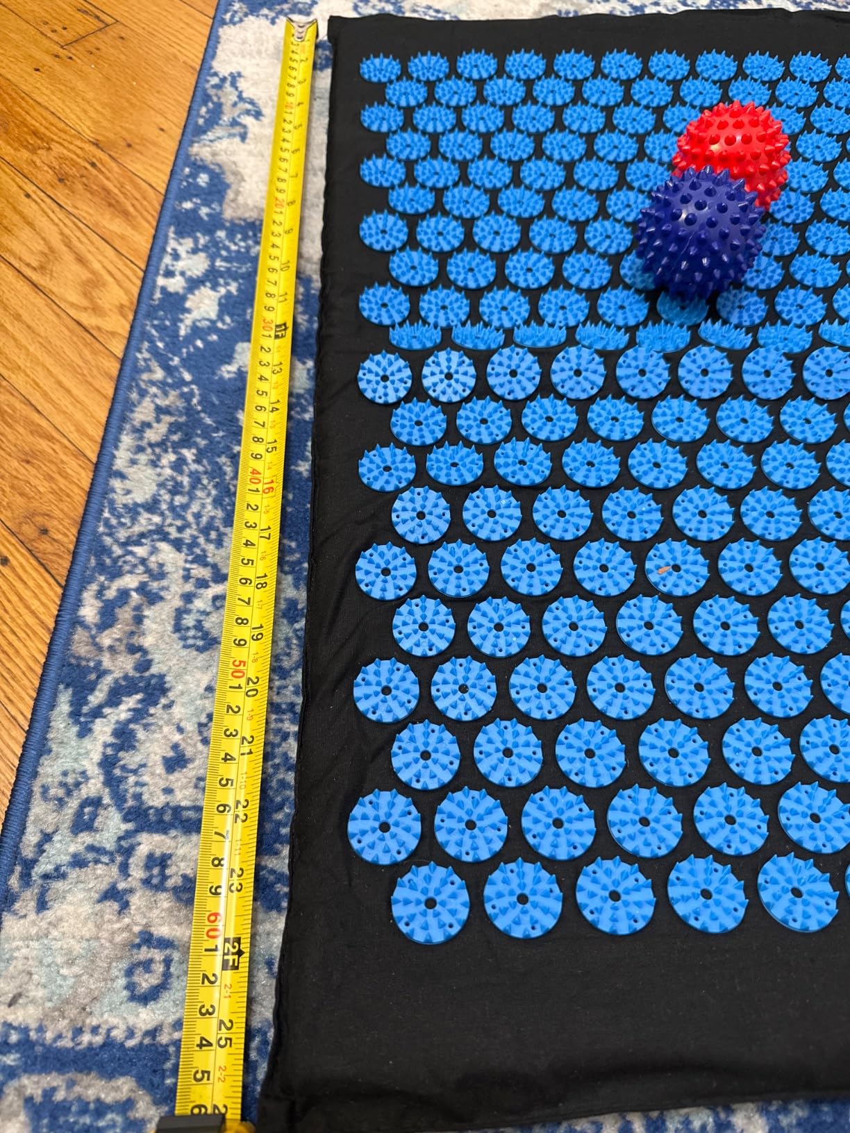 Acupressure Mat and Pillow Set for Lower Back Pain Relief & Muscle Relaxation - Acupuncture Mattress + Spiky Ball Massage Set for Back, Neck & Sciatic Nerve Pain - Relieves Tension at Pressure Points customer photo 1