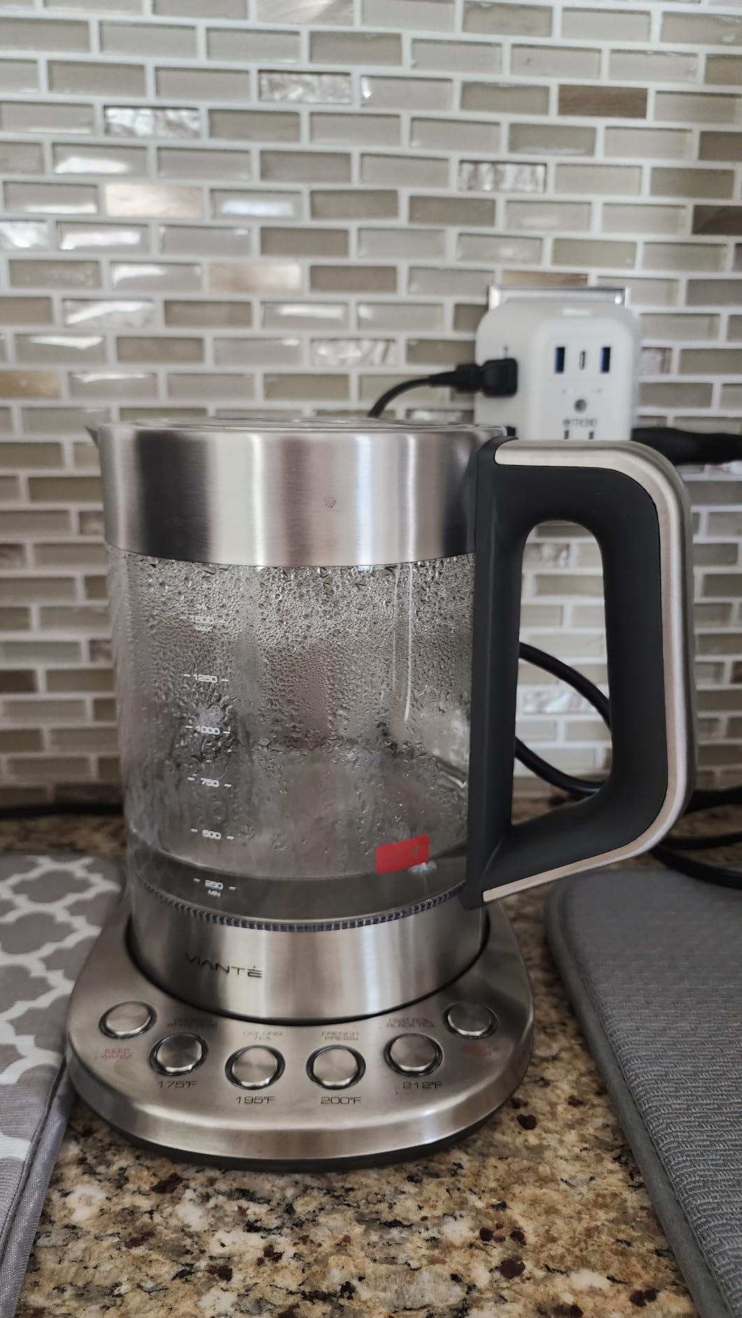 Viante Electric Kettle With Infuser. No Plastic In Contact With Water. Hot Tea Maker With Temperature Control And Automatic Shut Off. Tea Kettle With Brewing Programs. 1.5 Liters Capacity customer photo 2