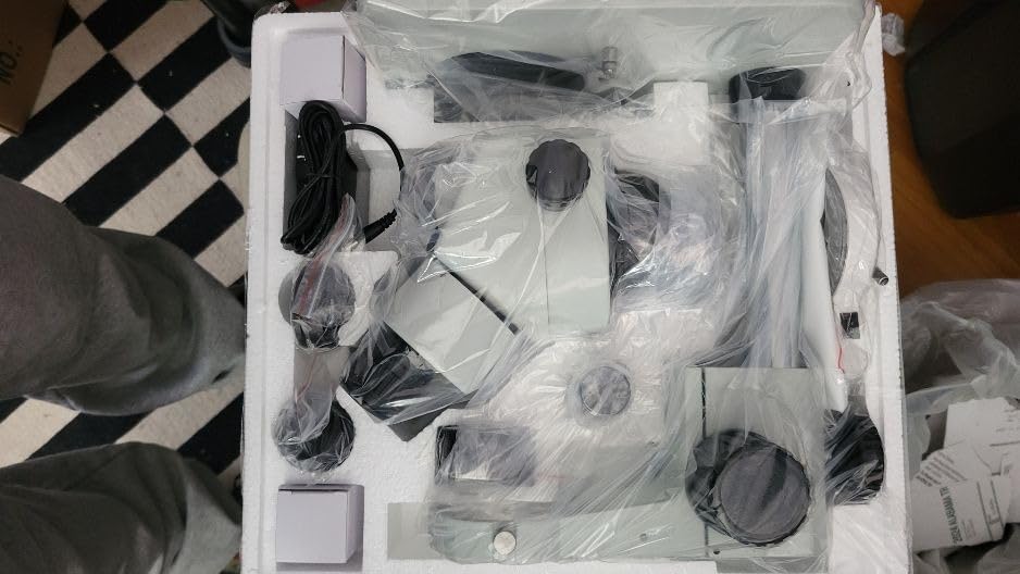 SWIFT Trinocular Stereo Zoom Microscope with 56-Bulb LED Ring Light,3.5X-90X Magnification,WF10X Eyepieces,0.7X-4.5X Zoom Objective, 0.5X 2.0X Additional Objectives,Table Pillar Stand customer photo 1