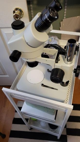 SWIFT Trinocular Stereo Zoom Microscope with 56-Bulb LED Ring Light,3.5X-90X Magnification,WF10X Eyepieces,0.7X-4.5X Zoom Objective, 0.5X 2.0X Additional Objectives,Table Pillar Stand customer photo 2