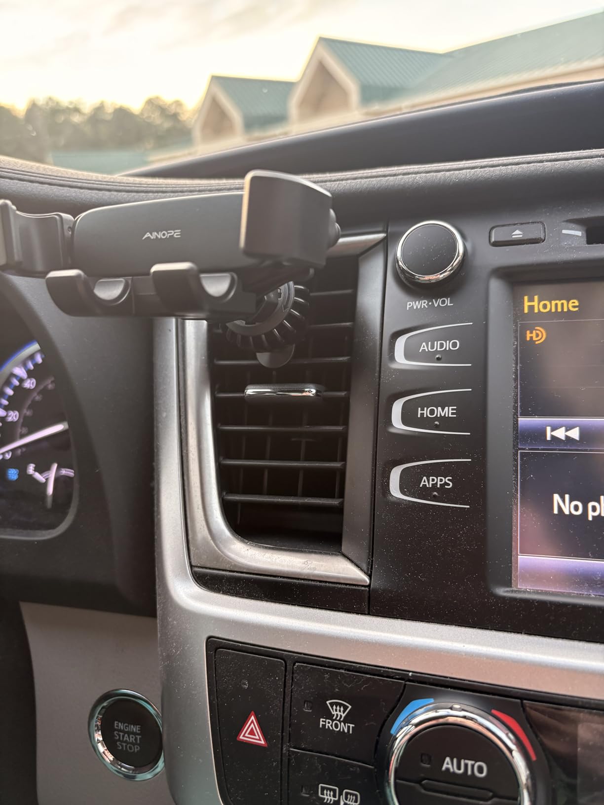 AINOPE Car Vent Phone Mount Holder for iPhone 17 Pro Max Car Mount [Drop-in Grip] Phone Holders for Your Car Air Vent Interior Accessories Gifts for Men for iPhone 17 Pro Max 16 15 14 Galaxy S26 customer photo 2