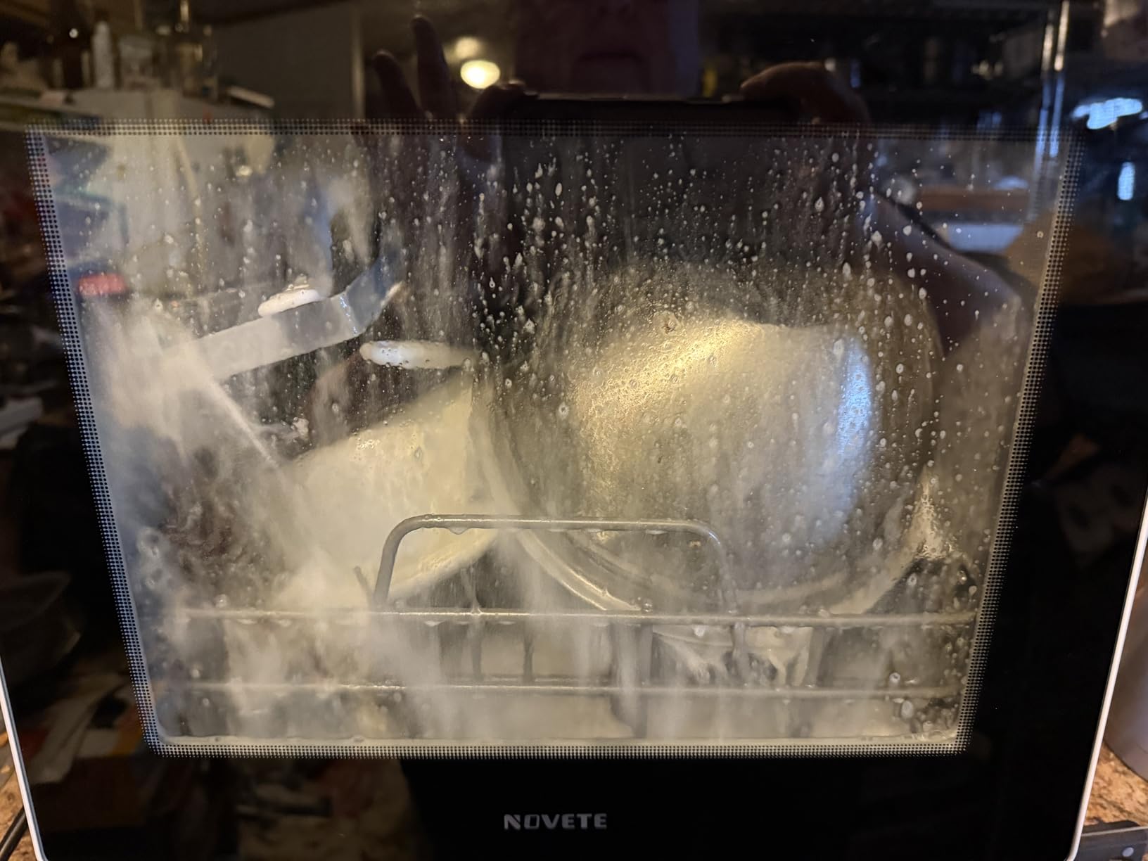 NOVETE Portable Countertop Dishwashers, Compact Dishwashers with 5L Built-in Water Tank & Inlet Hose, 5 Washing Programs, Baby Care, Air-Dry Function and LED Light for Small Apartments customer photo 1