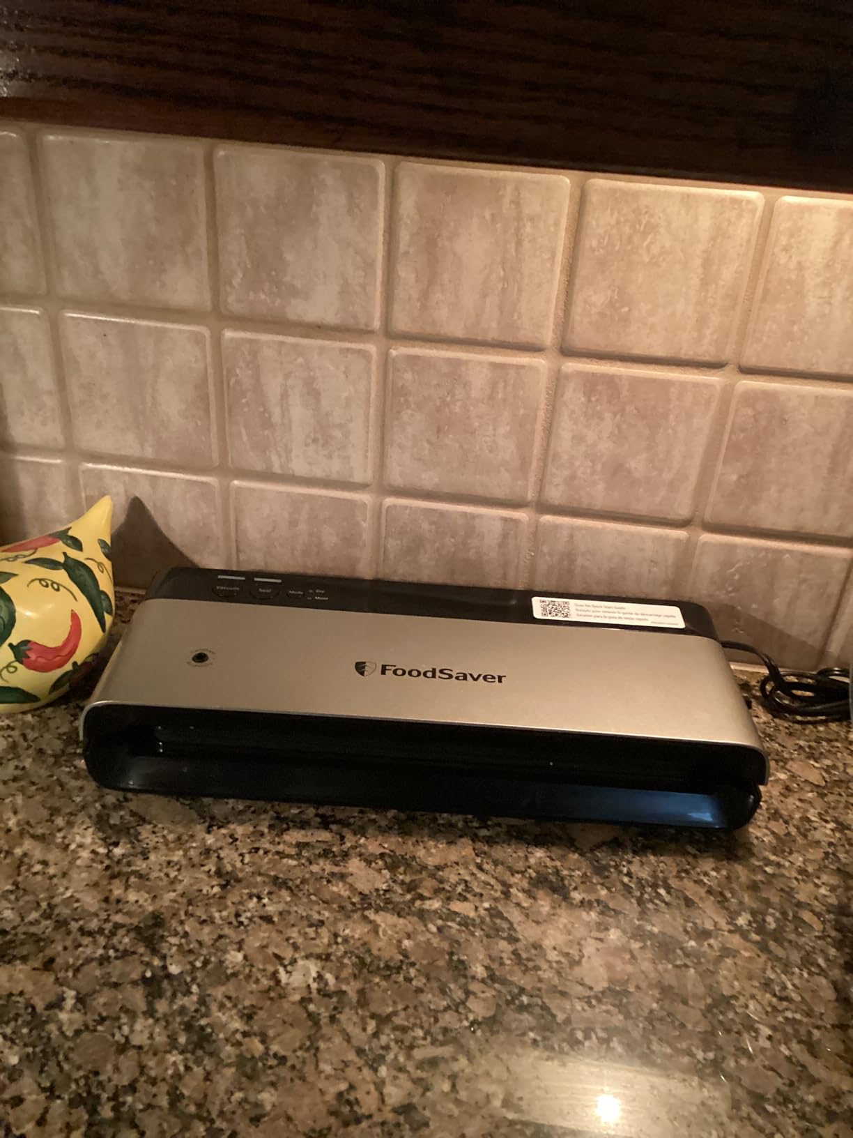 FoodSaver Compact Vacuum Sealer Machine with Airtight Bags and Roll - Ideal for Sous Vide and Airtight Food Storage, White customer photo 1