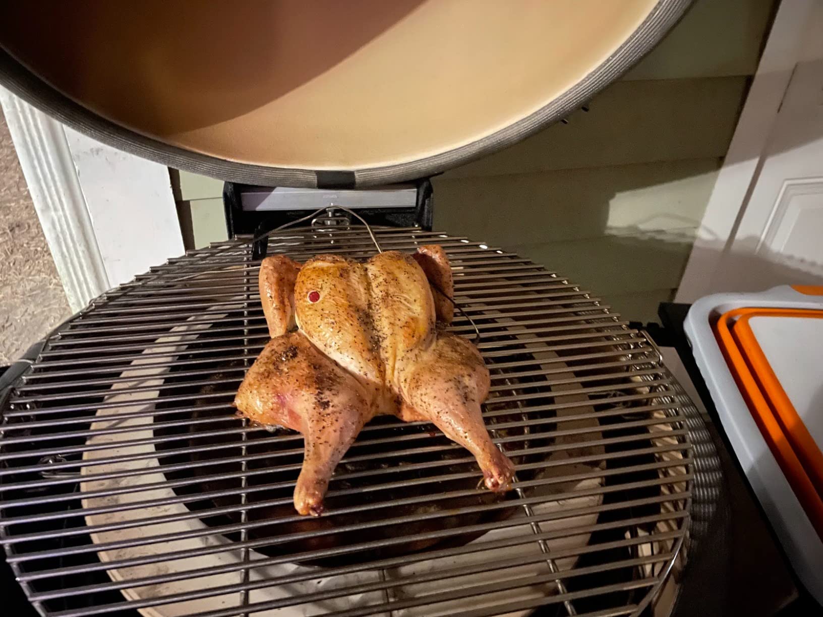 Kamado Joe Big Joe Series III 24-inch Ceramic Charcoal Grill and Smoker with Premium Cart, SloRoller Insert and 450 Cooking Square Inches in Red, Model KJ15041021 customer photo 2