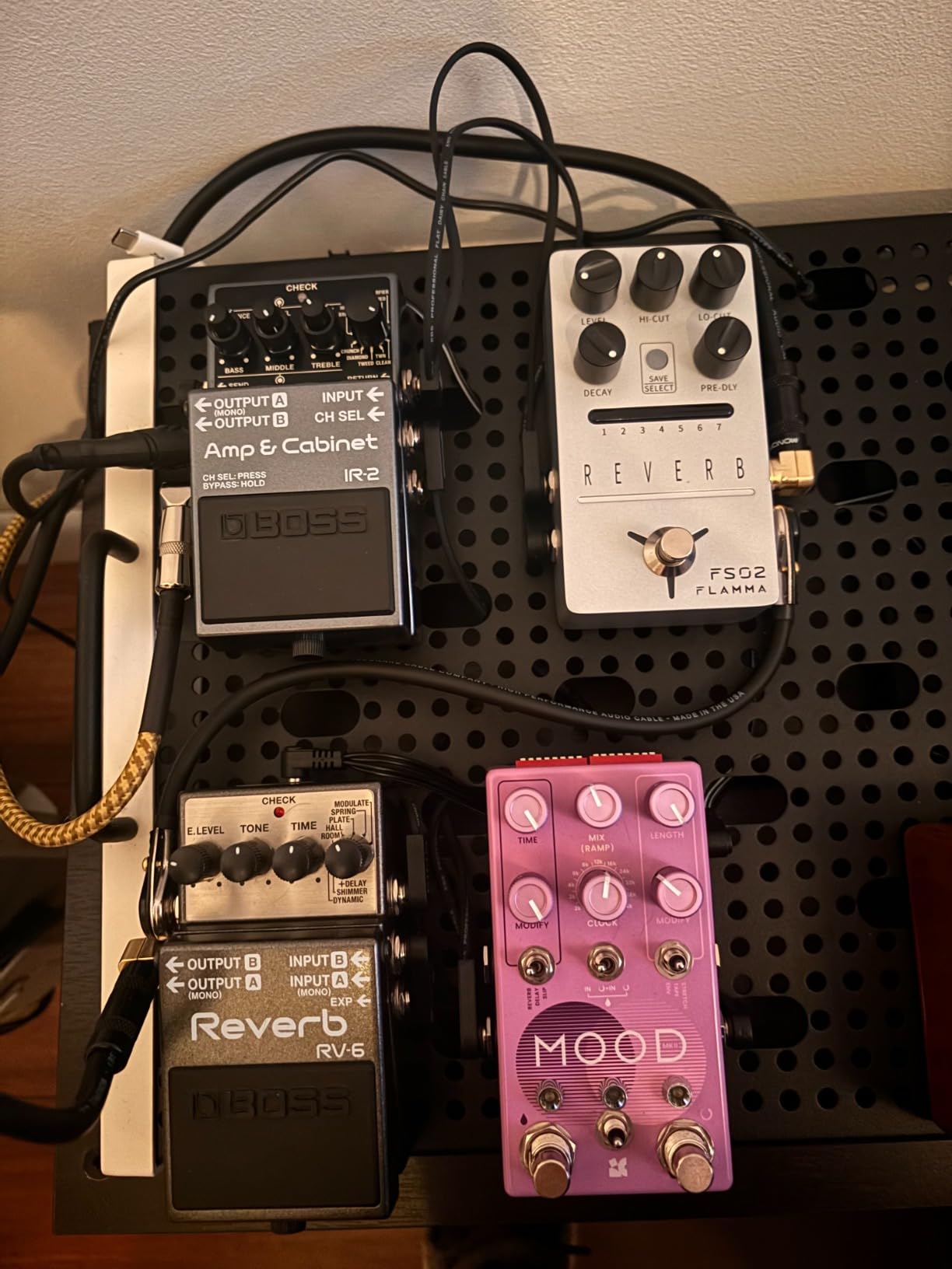 FLAMMA FS02 Reverb Pedal Stereo Guitar Effects with 7 Storable Preset Slots 7 Reverb Effects Room Hall Church Cave Plate Spring Mod True Bypass Trail On customer photo 2