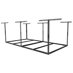 FLEXIMOUNTS 4x8 Overhead Garage Storage Rack without Decking, Storage Organization System, Heavy Duty Metal Garage Ceiling Racks, 600lbs Weight Capacity, Black, Lite Series customer photo 2