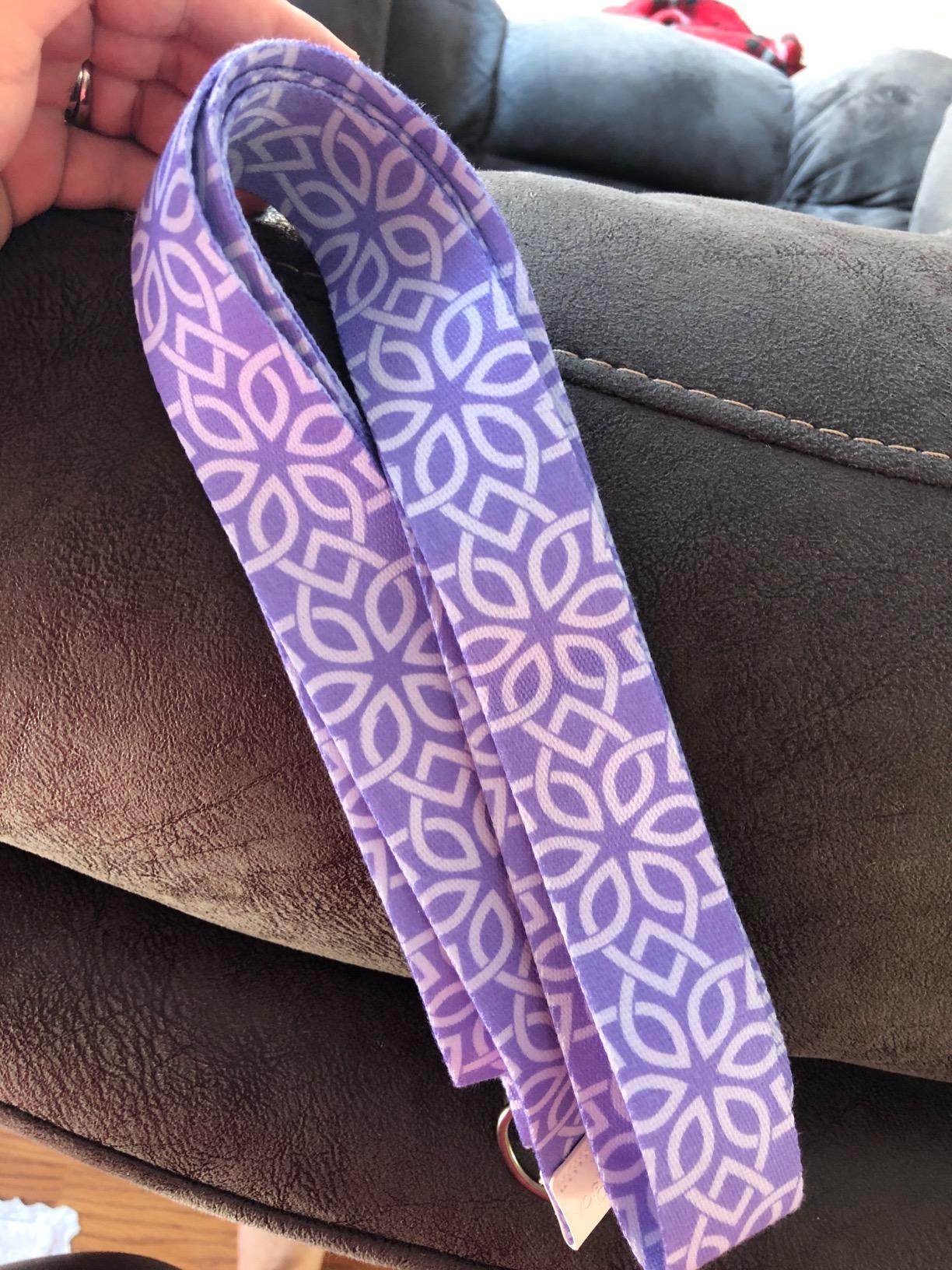 yogadesignlab YOGA DESIGN LAB | The Yoga Strap | Luxurious, Extra Long, Super Soft, Eco Printed | Studio Quality, Adjustable | Safely Stretch Further and Hold Longer | 8 ft Long customer photo 2