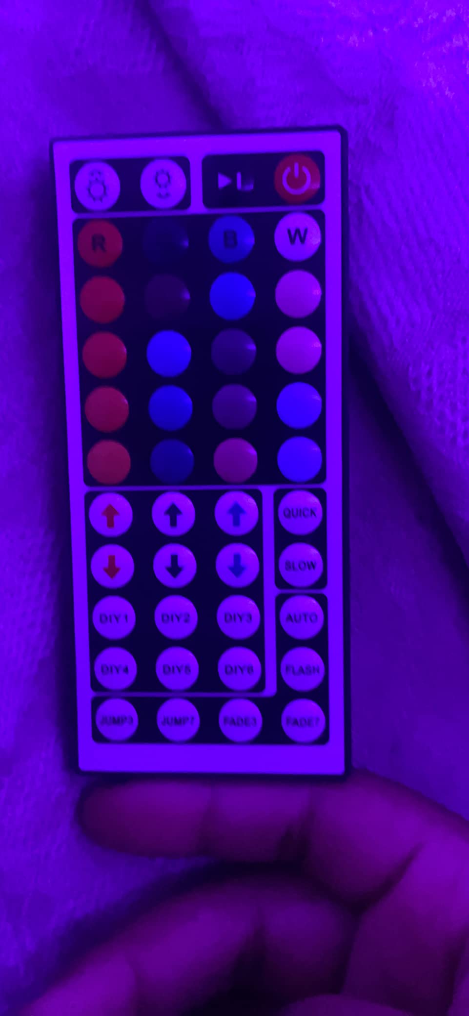 DAYBETTER Led Lights 2 Ports 44 Key Remote Control, Dimmer for Strip, 4 Pin Output Remote Controller for Led Strips 12 24V DC Tape Light (Without Power Adapter) customer photo 1