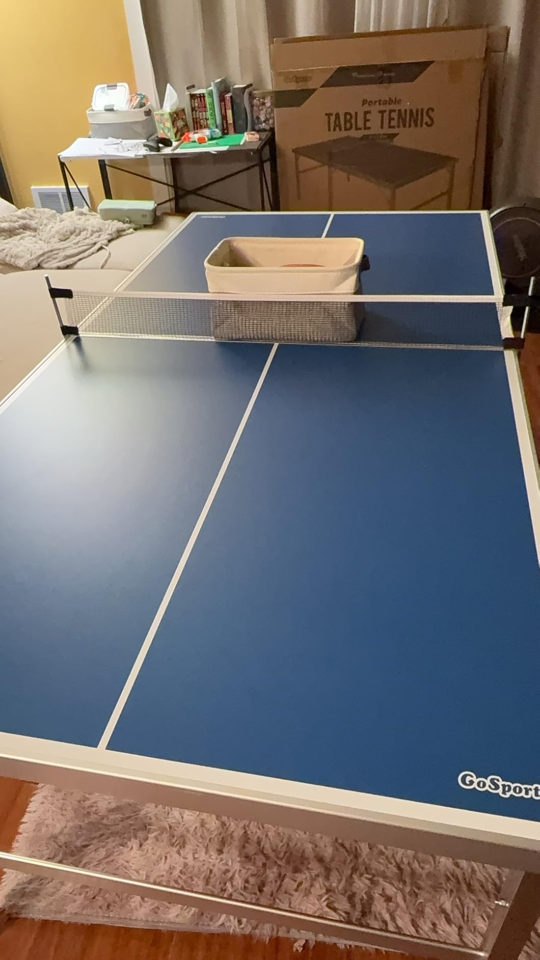GoSports Mid-Size Table Tennis Game Set - Red or Blue - Indoor/Outdoor Portable Table Tennis Game with Net, 2 Table Tennis Paddles and 4 Balls customer photo 1