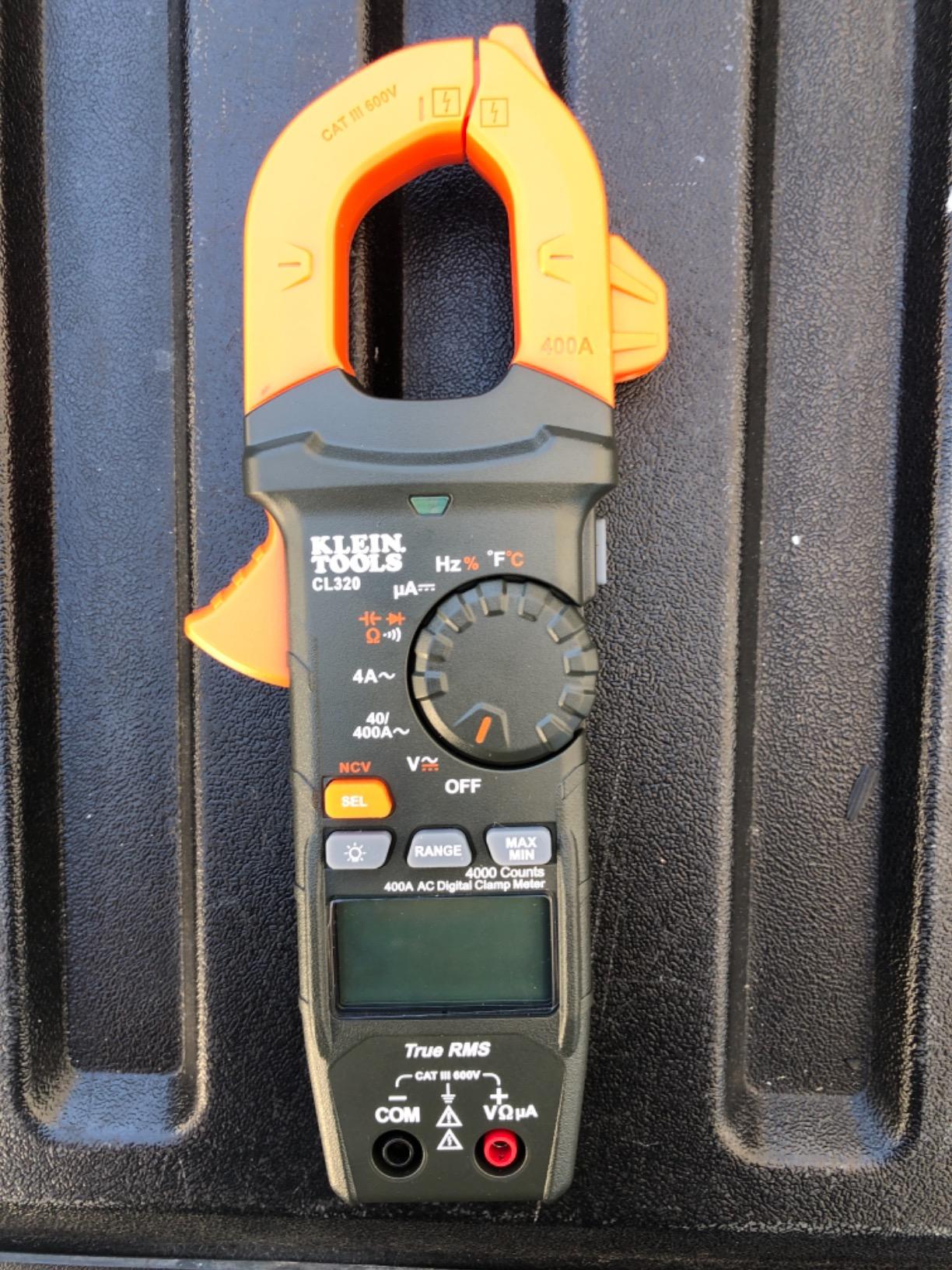 Klein Tools CL320 Digital Clamp Meter, HVAC AC Auto-ranging 400A, AC/DC Voltage, TRMS, DC Microamps, Resistance, Frequency, NCVT, Temp, More customer photo 2