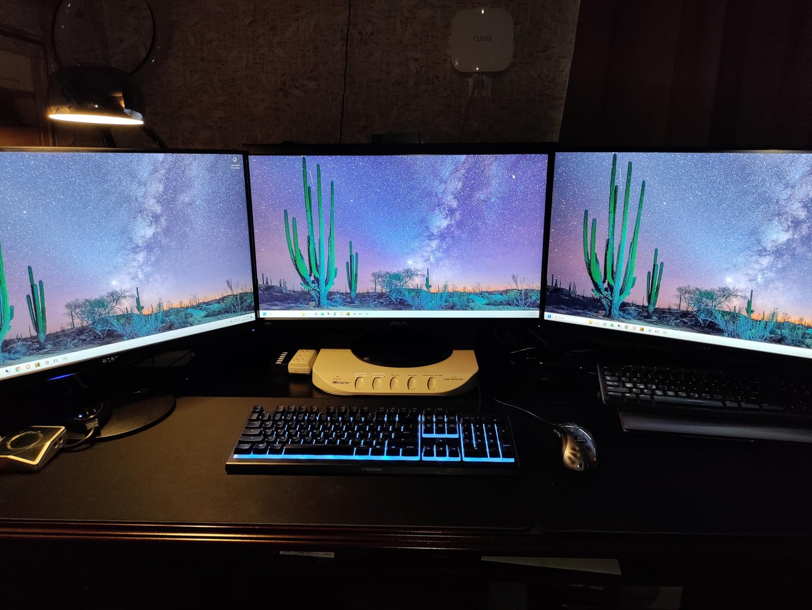 TEDNETGO Large Gaming Mouse Pad, Waterproof Extra Large Big Mouse Pad with Stitched Edge, XXL Non-Slip Black Computer Long Mousepad Desk Mat for Gamer, Office & Home, Black customer photo 1