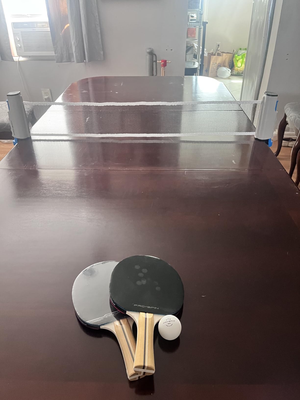 PRO-SPIN Portable Ping Pong Set with Retractable Ping Pong Net for Any Table, All-in-One Table Tennis Set with Ping Pong Paddles, Balls & Case, Table Top Family Game customer photo 2