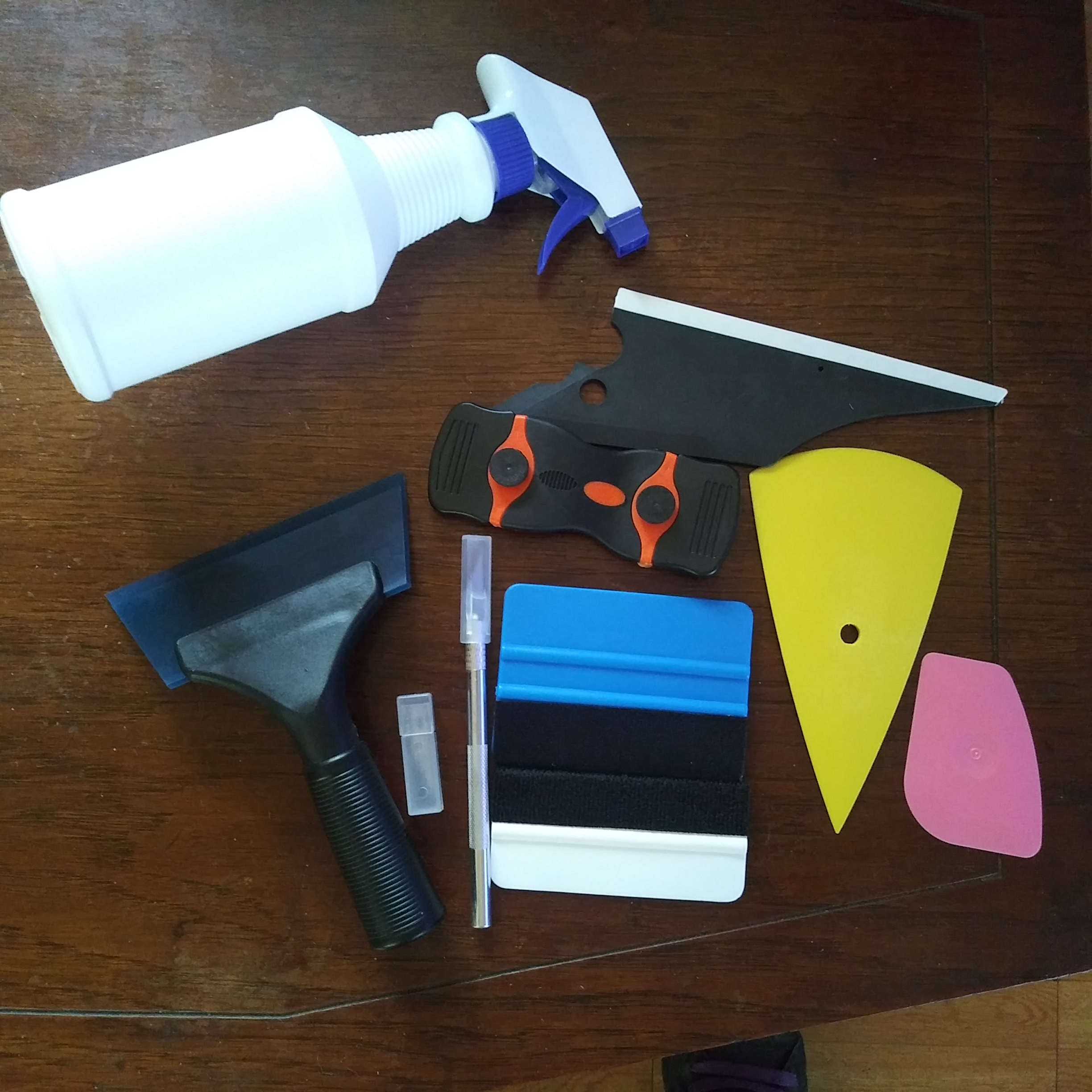 9 Pcs Vehicle Car Window Tint Application Tools Kit Glass Protective Film Installing Tool Car Window Film Squeegee Auto Vinyl Wrap Installation Kit for Vinyl customer photo 2