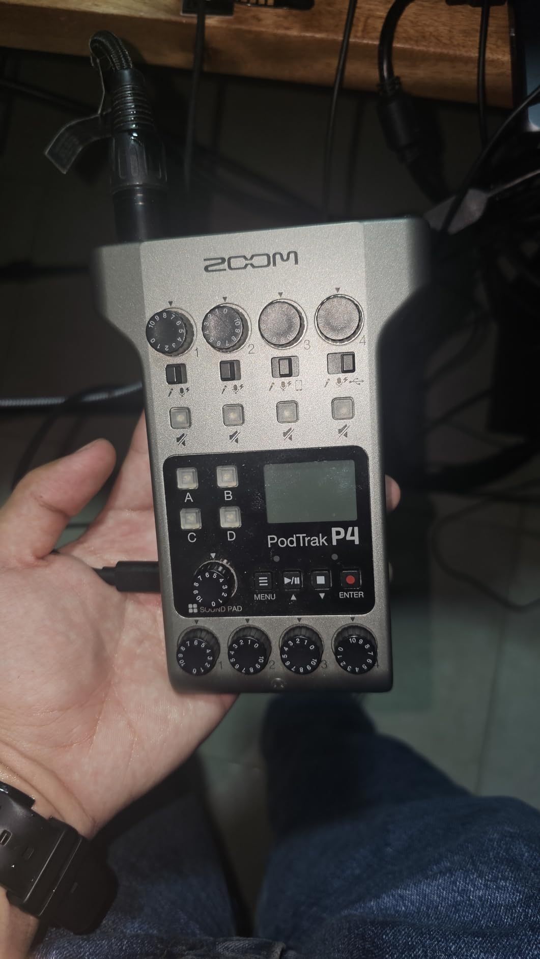 Zoom PodTrak P4 Podcast Recorder with 4 XLR Mic Inputs, 4 Headphone Outputs, Phone & USB Input for Remote Interviews, Sound Pads, 2-In/2-Out USB Audio Interface, Battery Powered customer photo 2