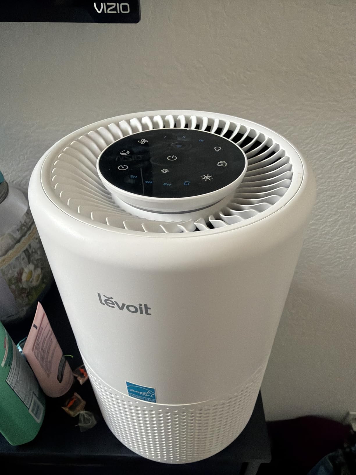 LEVOIT Air Purifier for Home Bedroom Dorm Room, Smart & Voice Control, AHAM Verifide, 3-in-1 Filter With HEPA Sleep Mode, for Pollen, Pollutants, Smoke, Dander, Dust, Core 200S-P, White customer photo 1