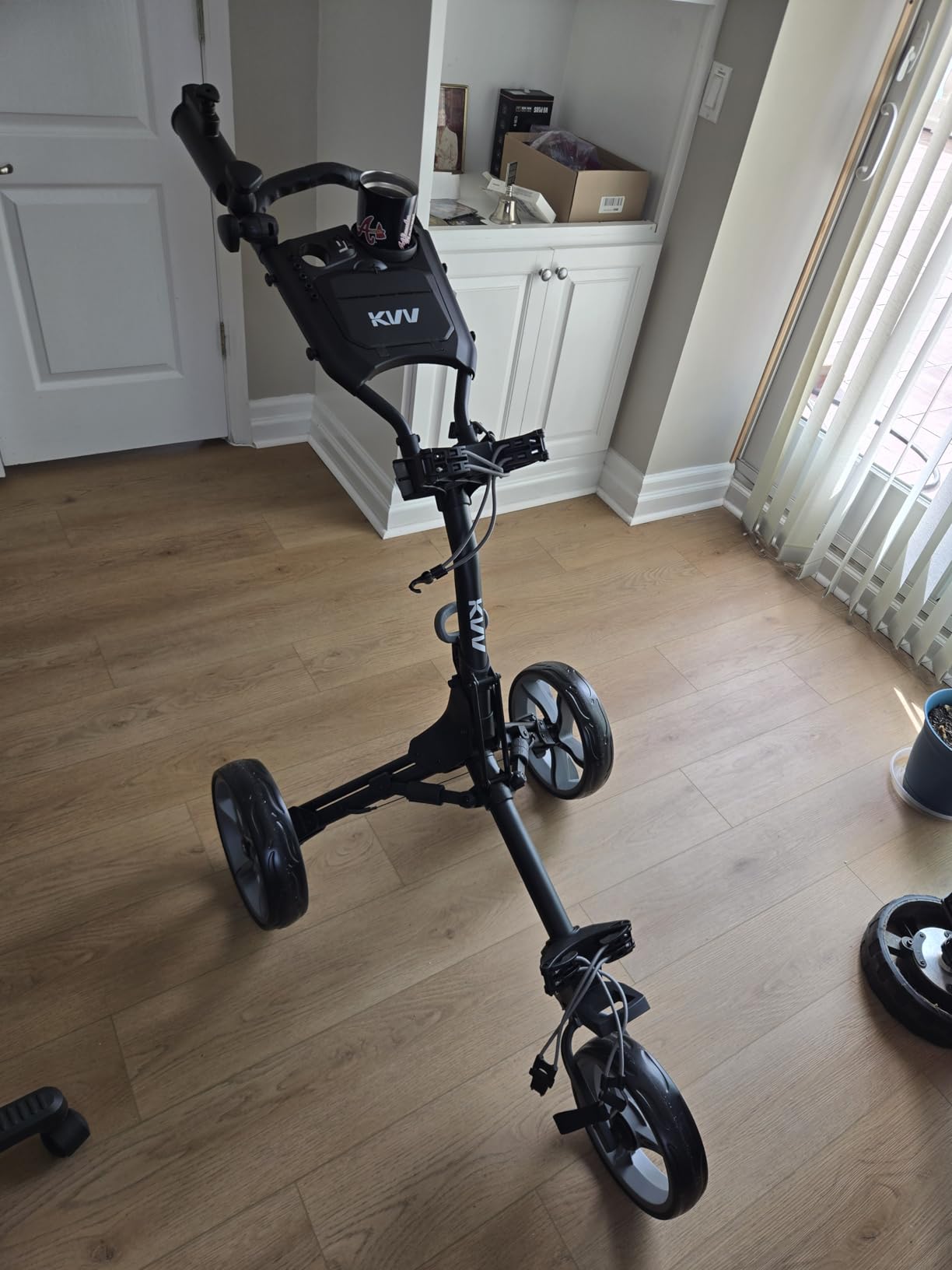 KVV 3 Wheel Golf Push Cart Ultra Lightweight Smallest Folding Size customer photo 2